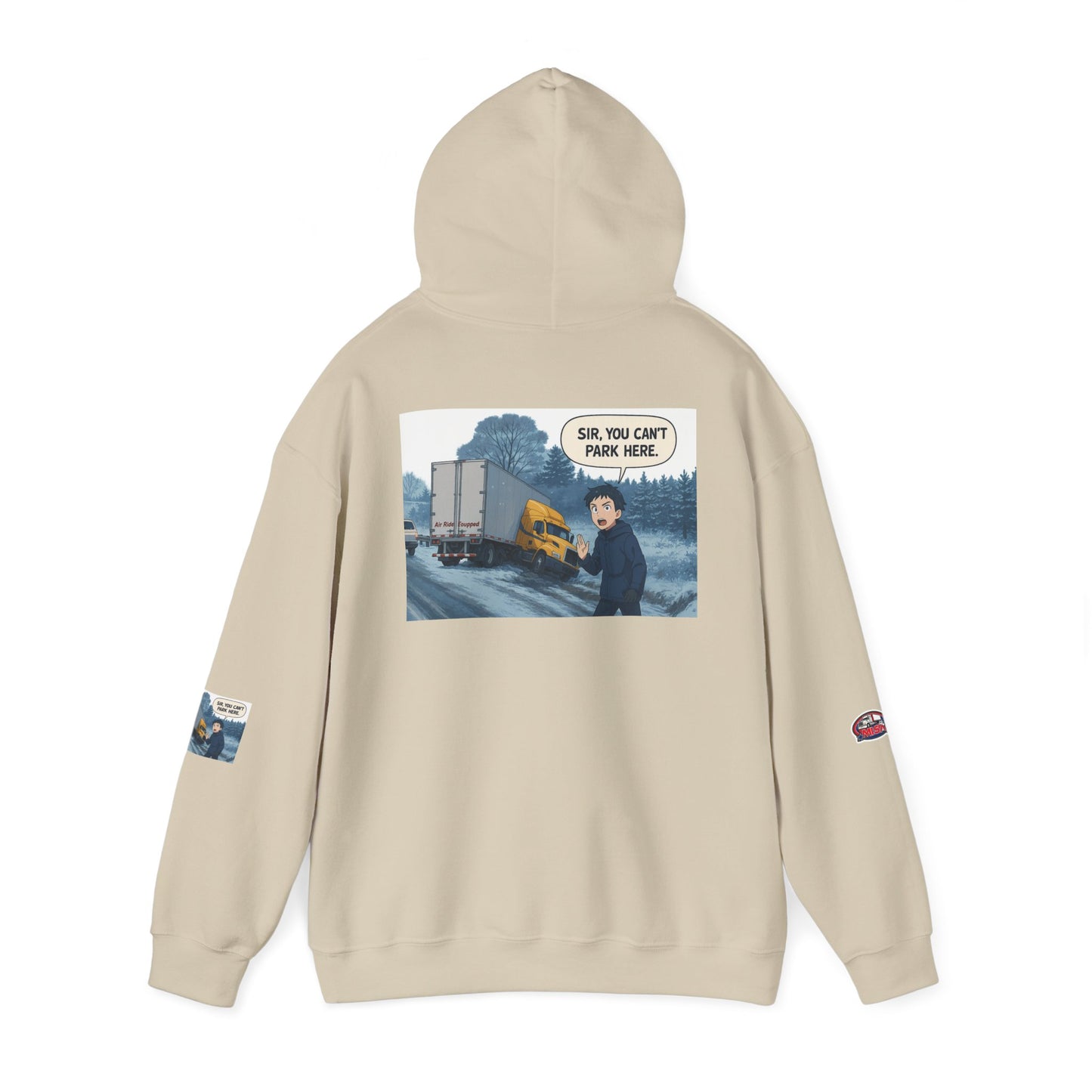 Funny Unisex Heavy Blend™ Hooded Sweatshirt - "You Can't Park Here" Design