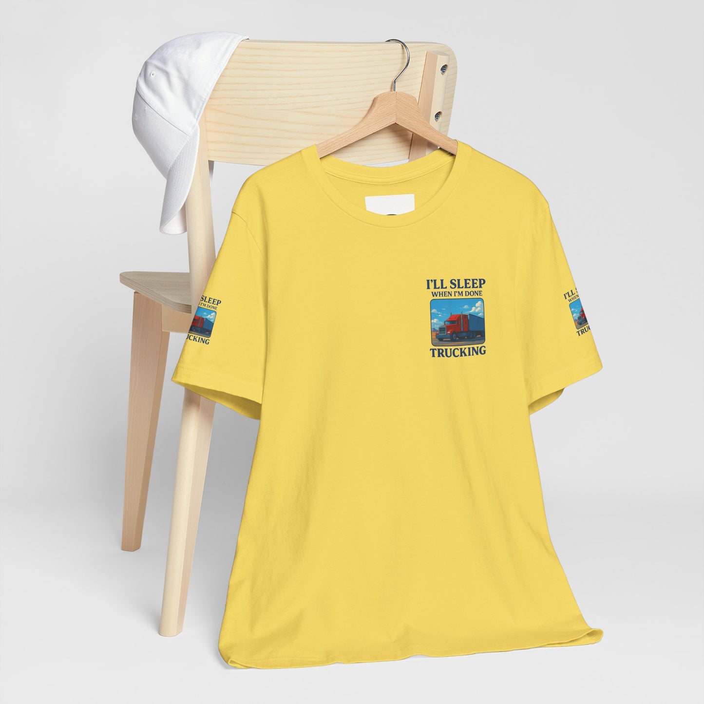 I'll Sleep When I'm Done Trucking Tee - Unisex Jersey Short Sleeve T-Shirt for Truckers