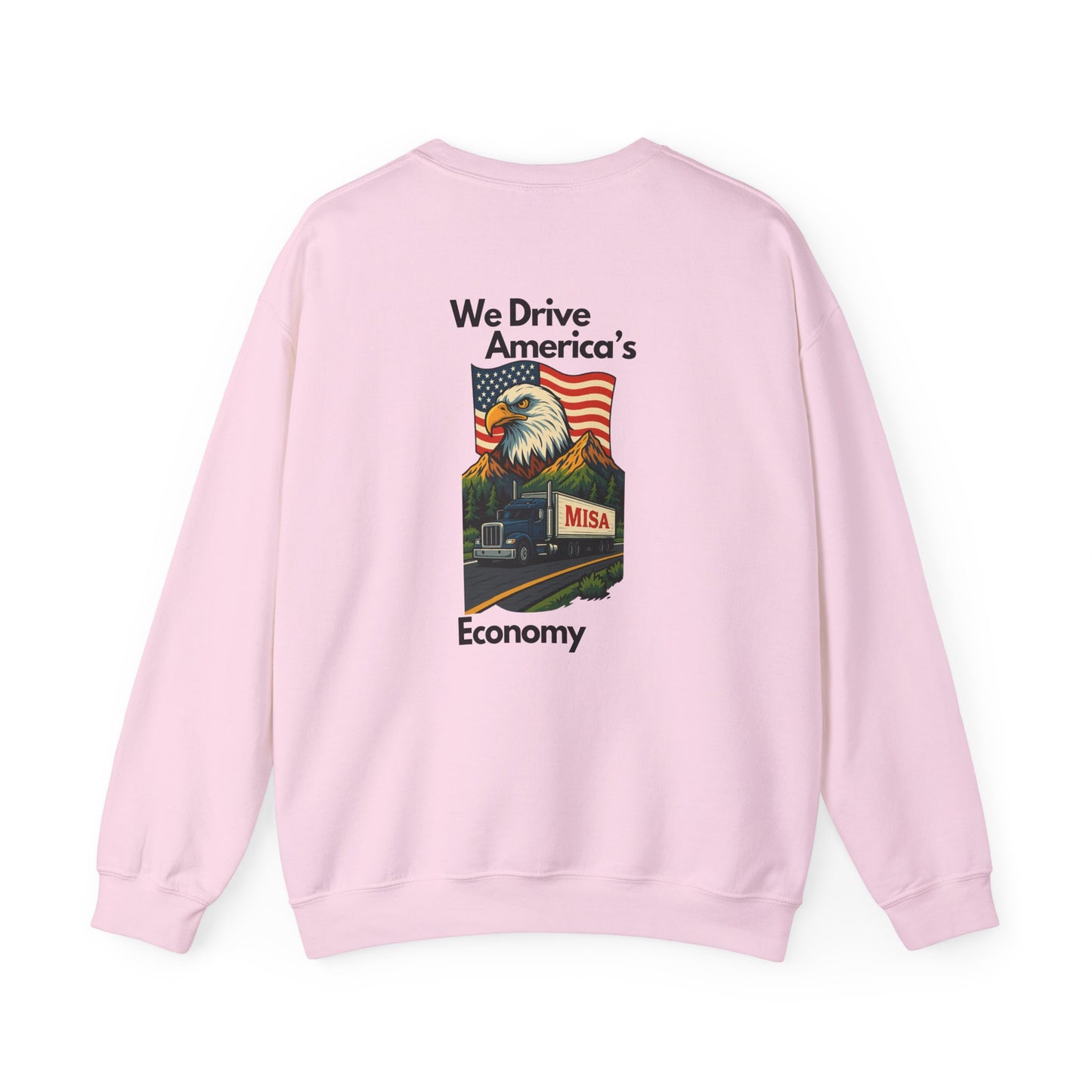 Patriotic Unisex Crewneck Sweatshirt - 'We Drive America's Economy' Design