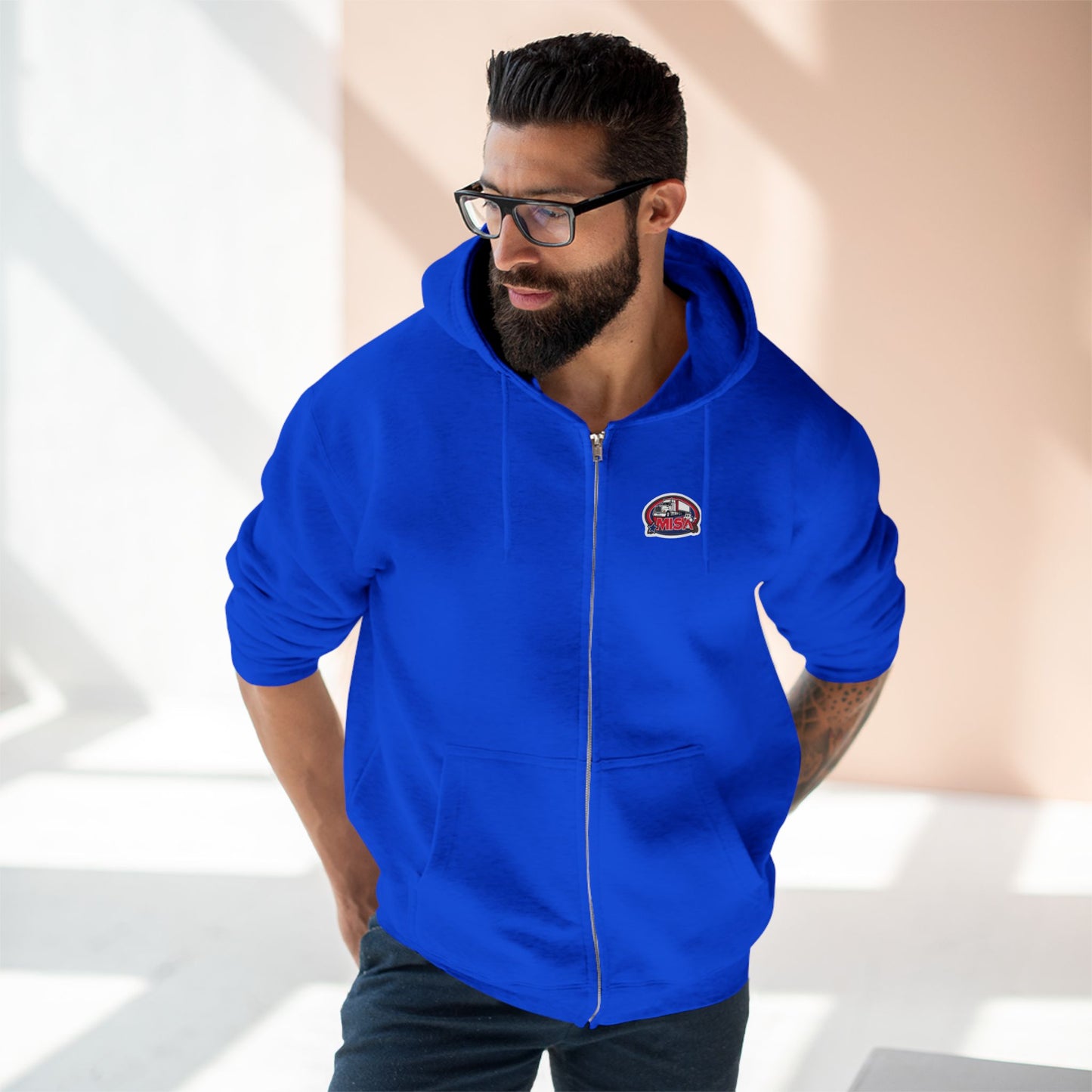 Funny Unisex Zip Hoodie - 'Sir, You Can't Park Here' Graphic Sweatshirt