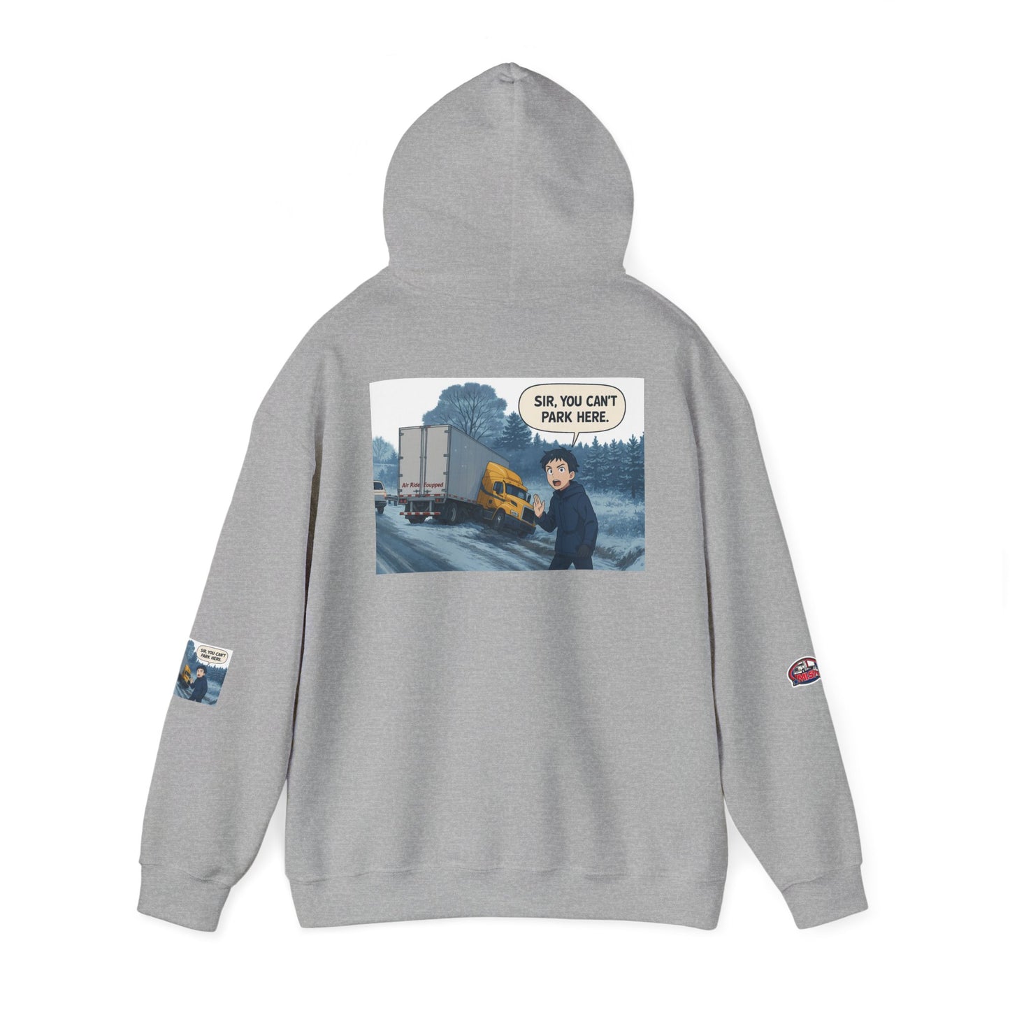 Funny Unisex Heavy Blend™ Hooded Sweatshirt - "You Can't Park Here" Design
