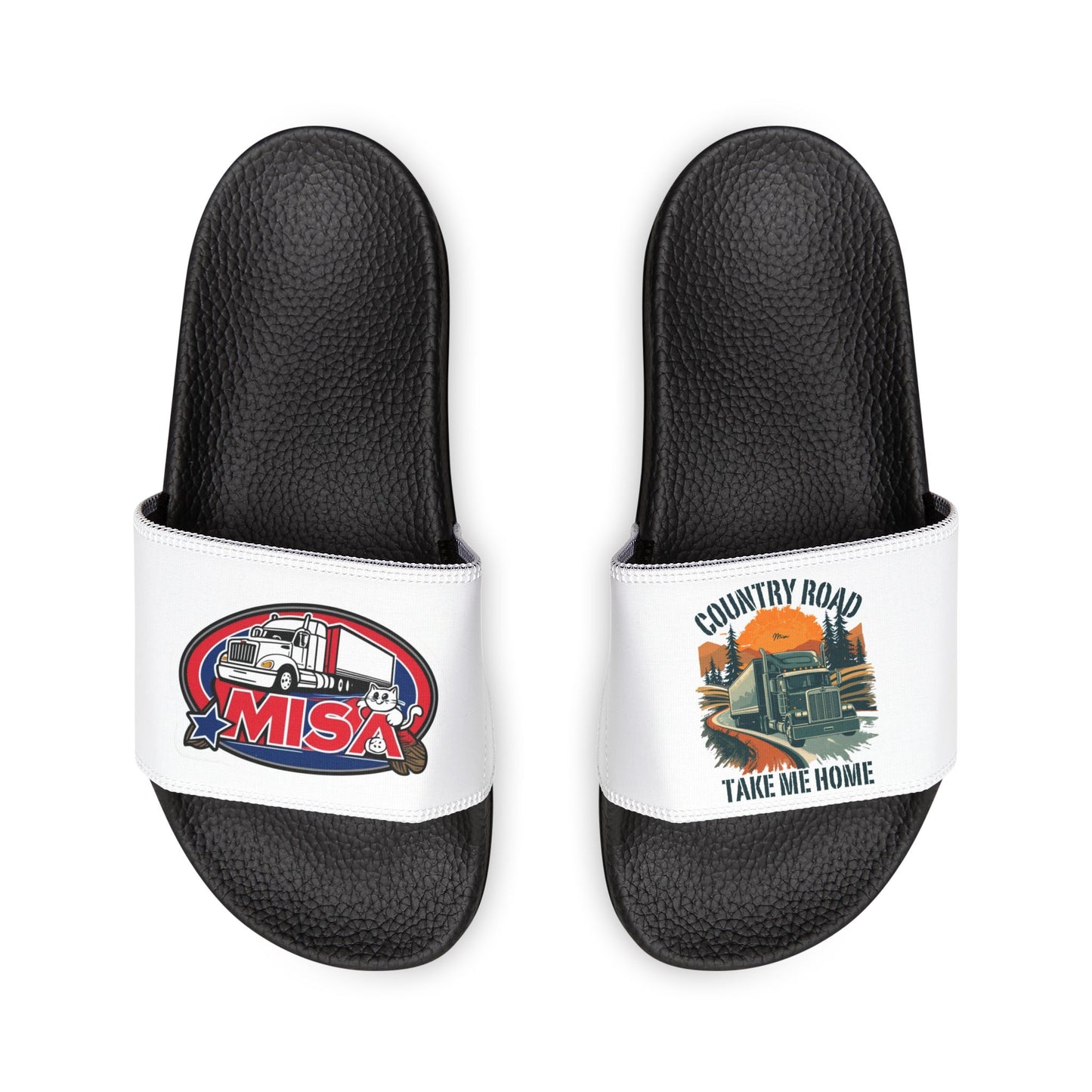 Men's Custom Graphic Slide Sandals — Removable-Strap Personalized Design
