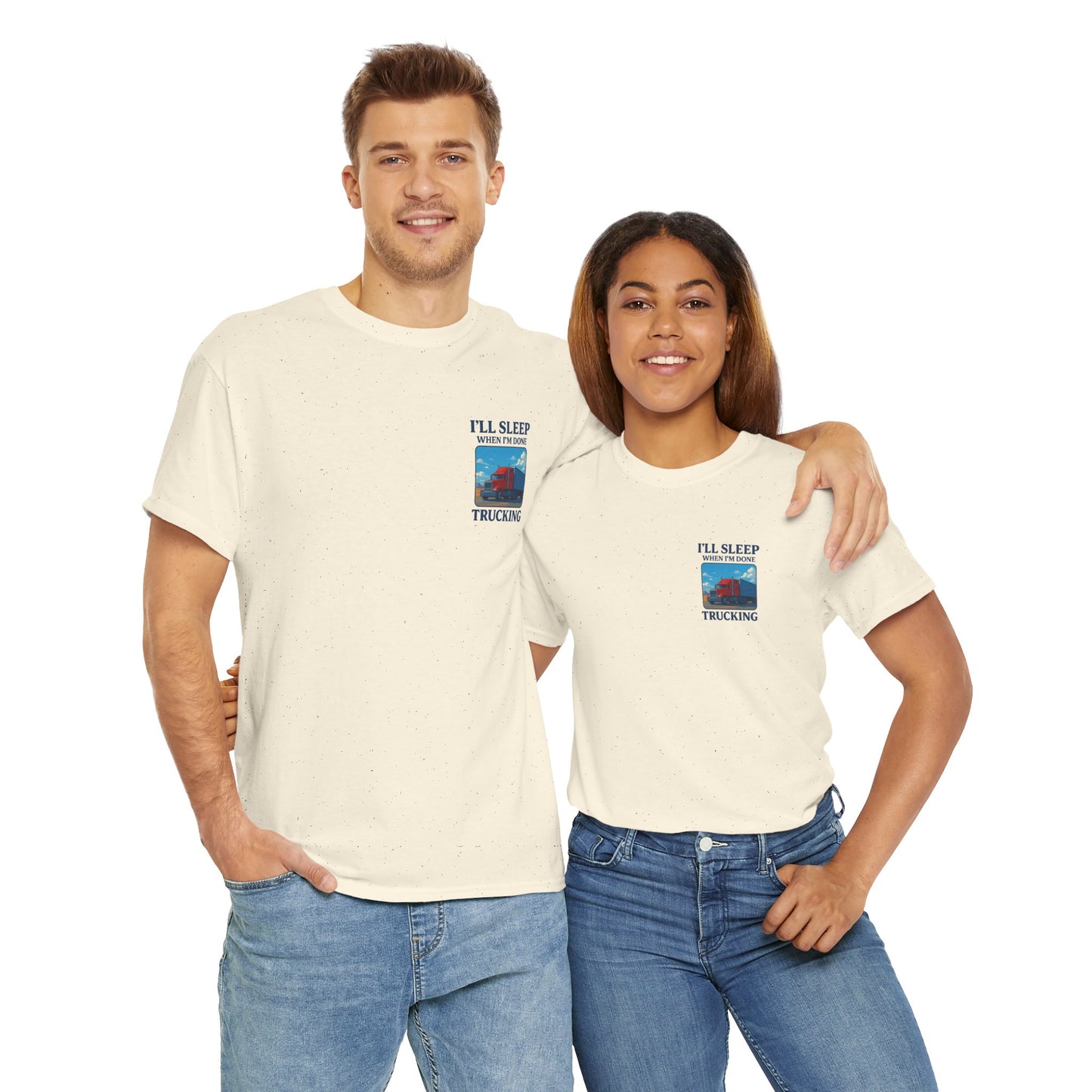 I'll Sleep When I'm Done Trucking Unisex Heavy Cotton Tee