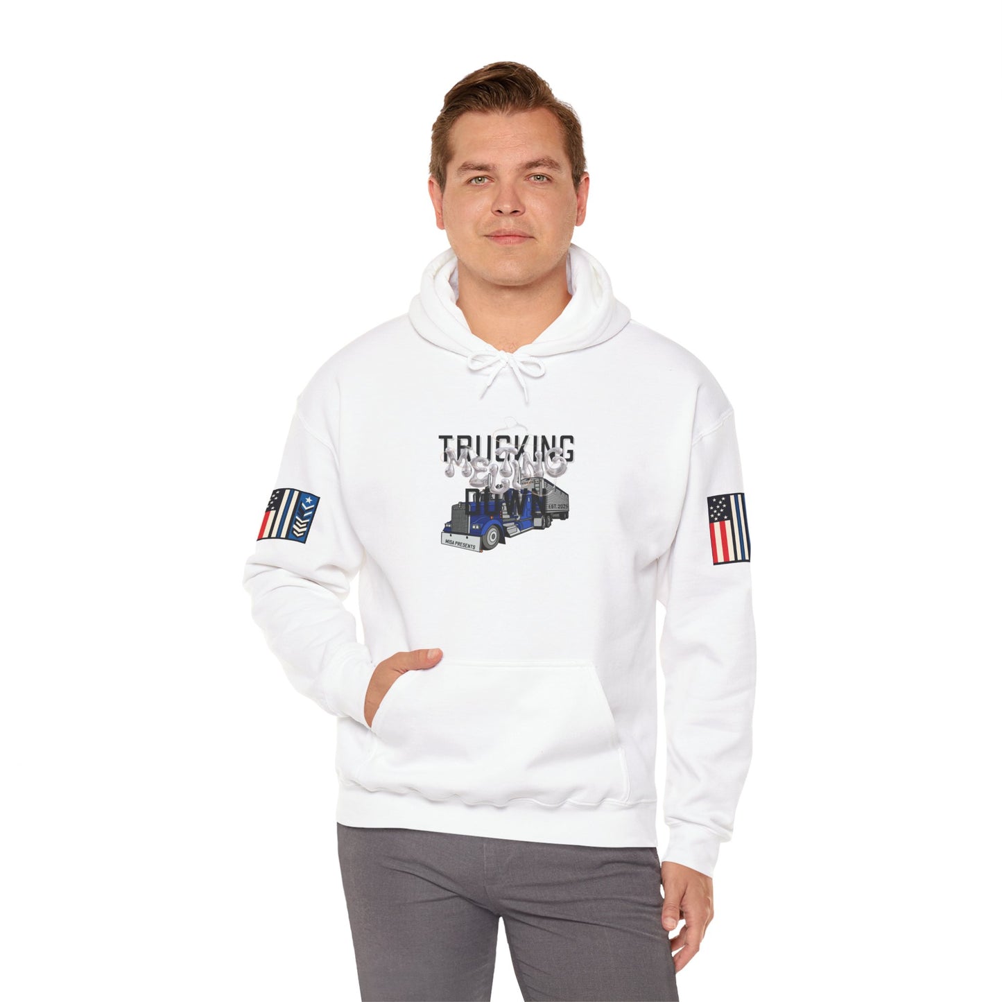 Melting Down Unisex Hoodie - Trucking Design