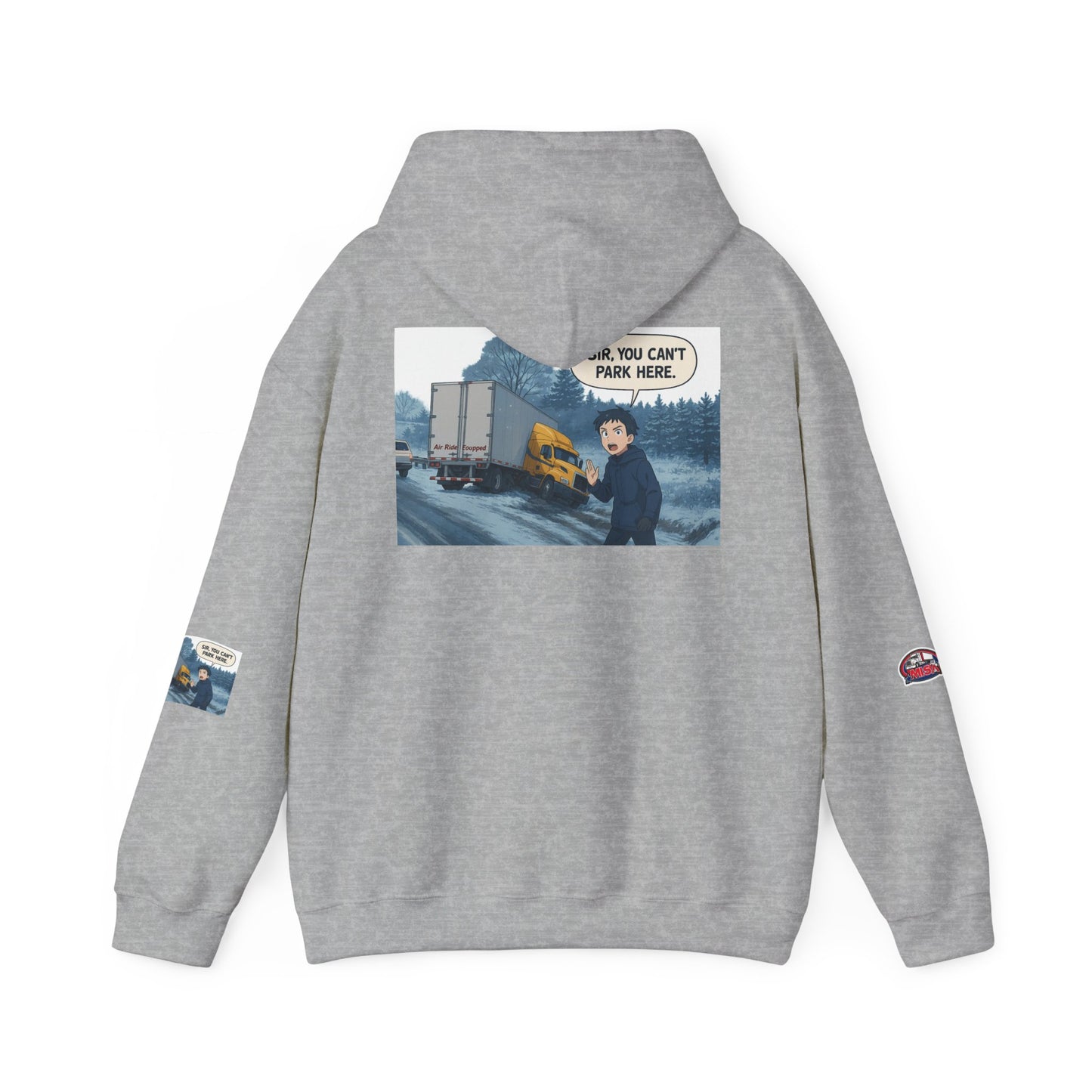 Funny Unisex Heavy Blend™ Hooded Sweatshirt - "You Can't Park Here" Design