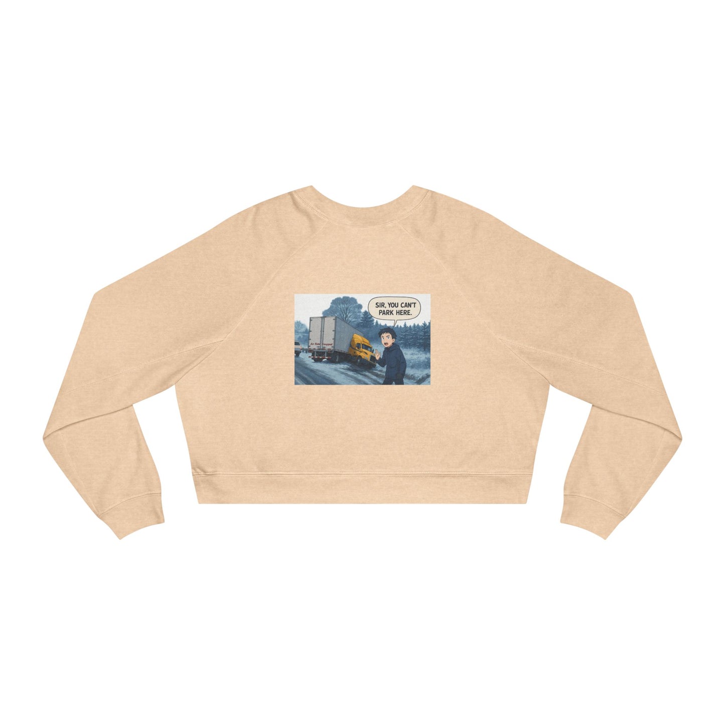 Cozy Women's Cropped Fleece Pullover with Fun Graphic Design | Sir
