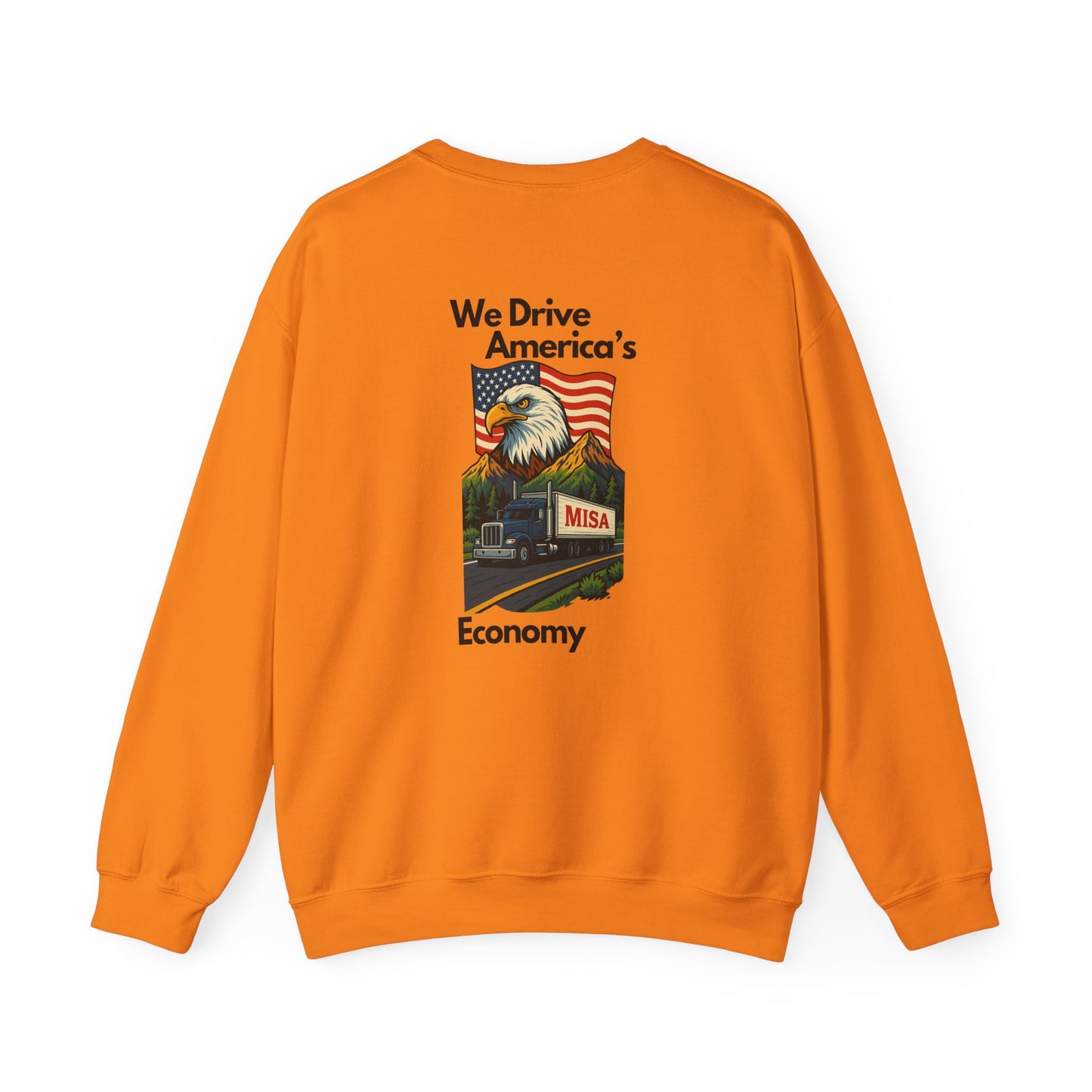 Patriotic Unisex Crewneck Sweatshirt - 'We Drive America's Economy' Design