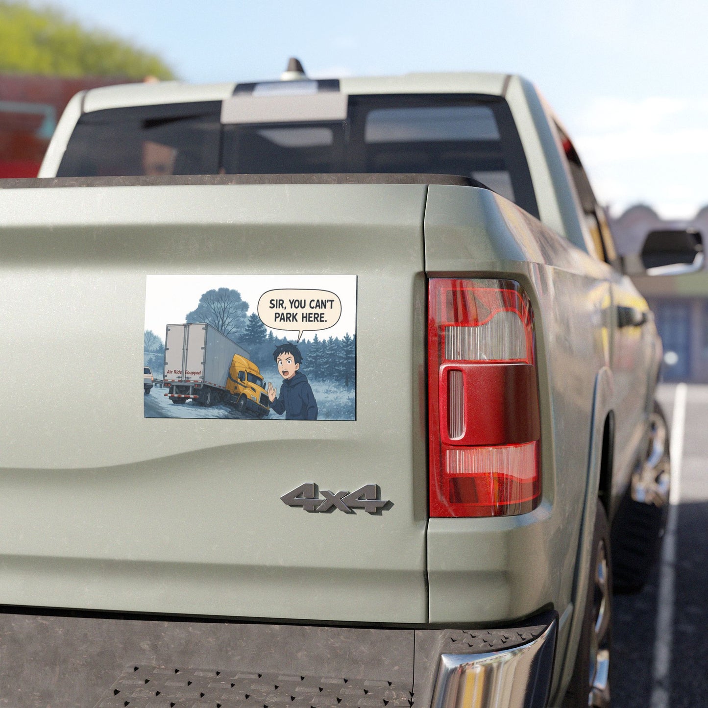Funny Car Magnet - 'Sir, You Can't Park Here' - Humorous Auto Decor