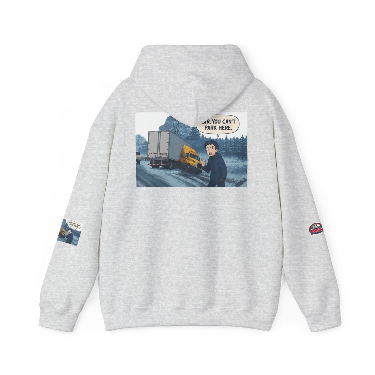 Funny Unisex Heavy Blend™ Hooded Sweatshirt - "You Can't Park Here" Design