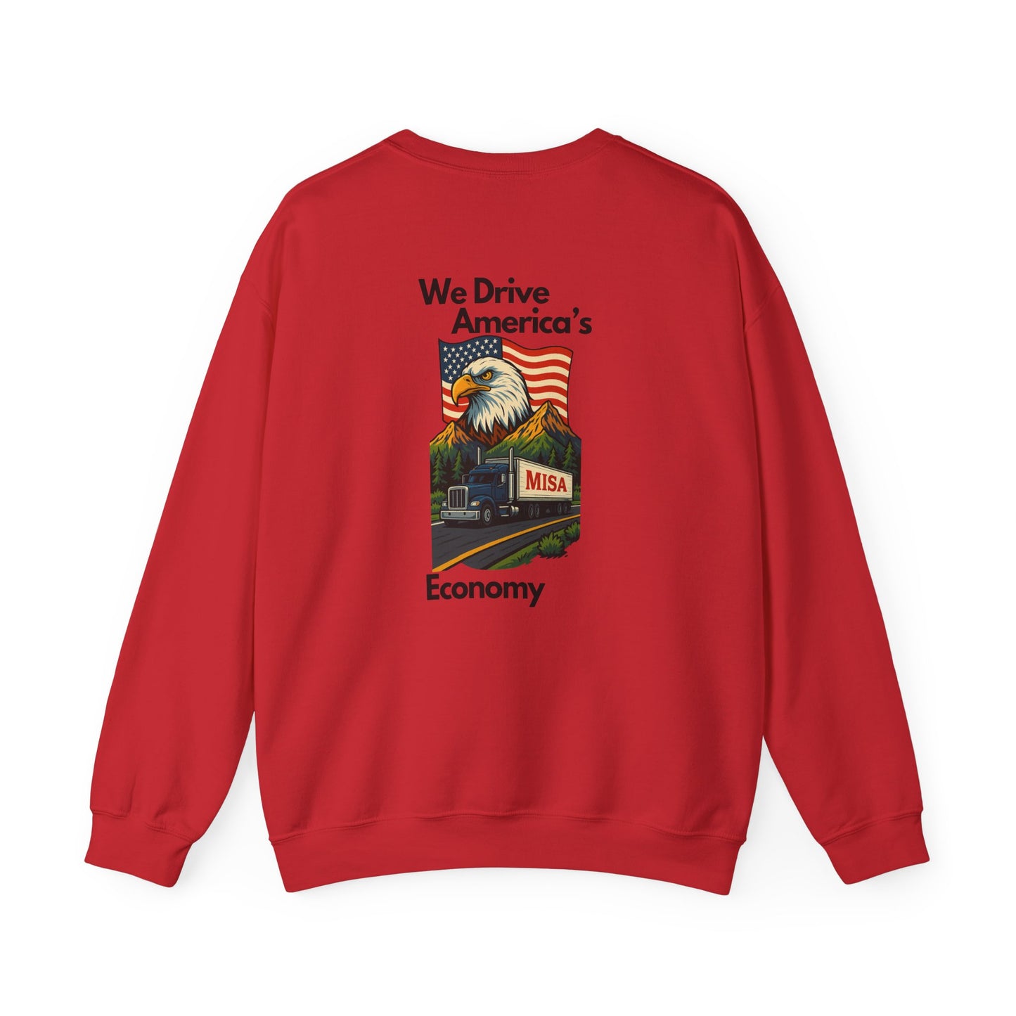 Patriotic Unisex Crewneck Sweatshirt - 'We Drive America's Economy' Design