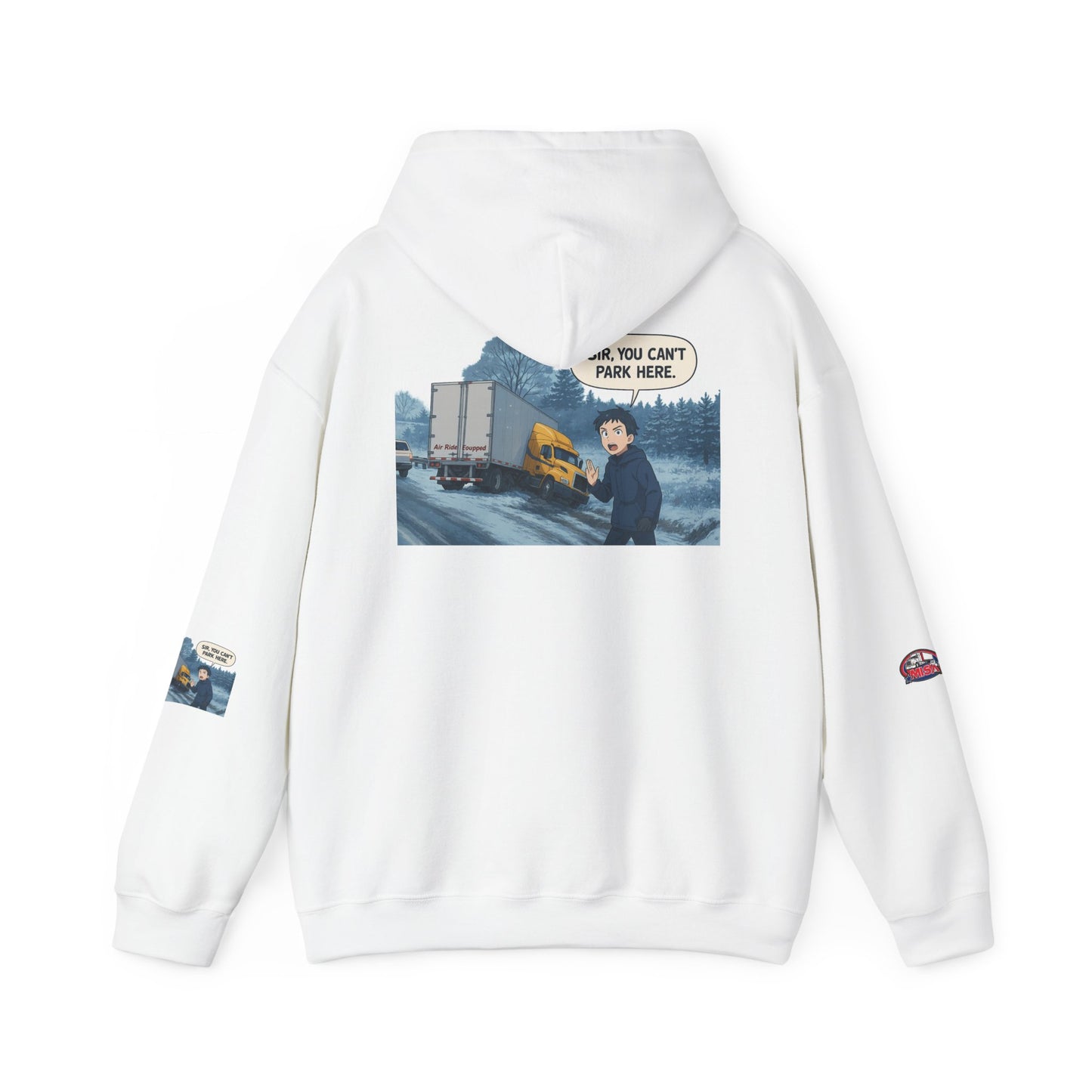 Funny Unisex Heavy Blend™ Hooded Sweatshirt - "You Can't Park Here" Design