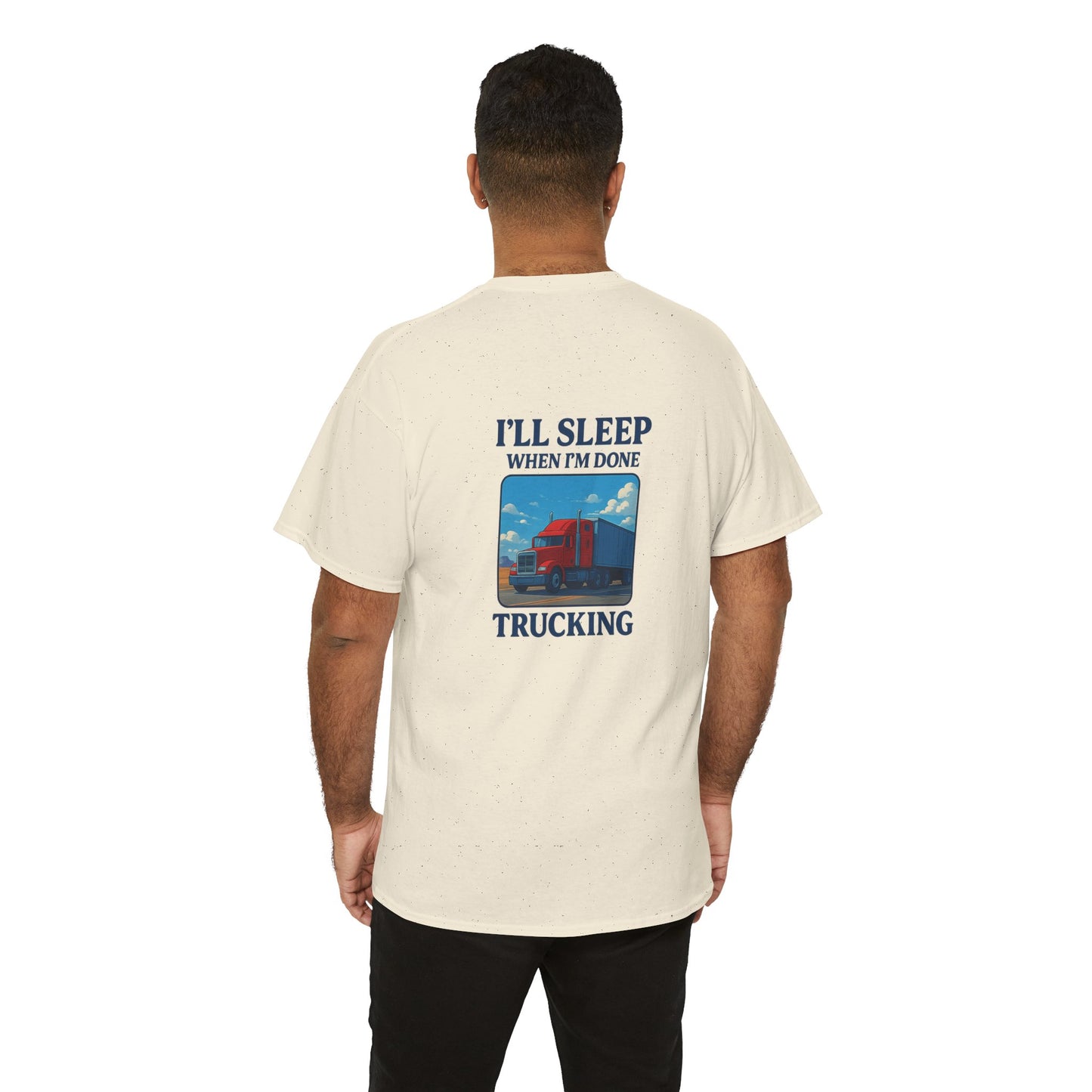 I'll Sleep When I'm Done Trucking Unisex Heavy Cotton Tee