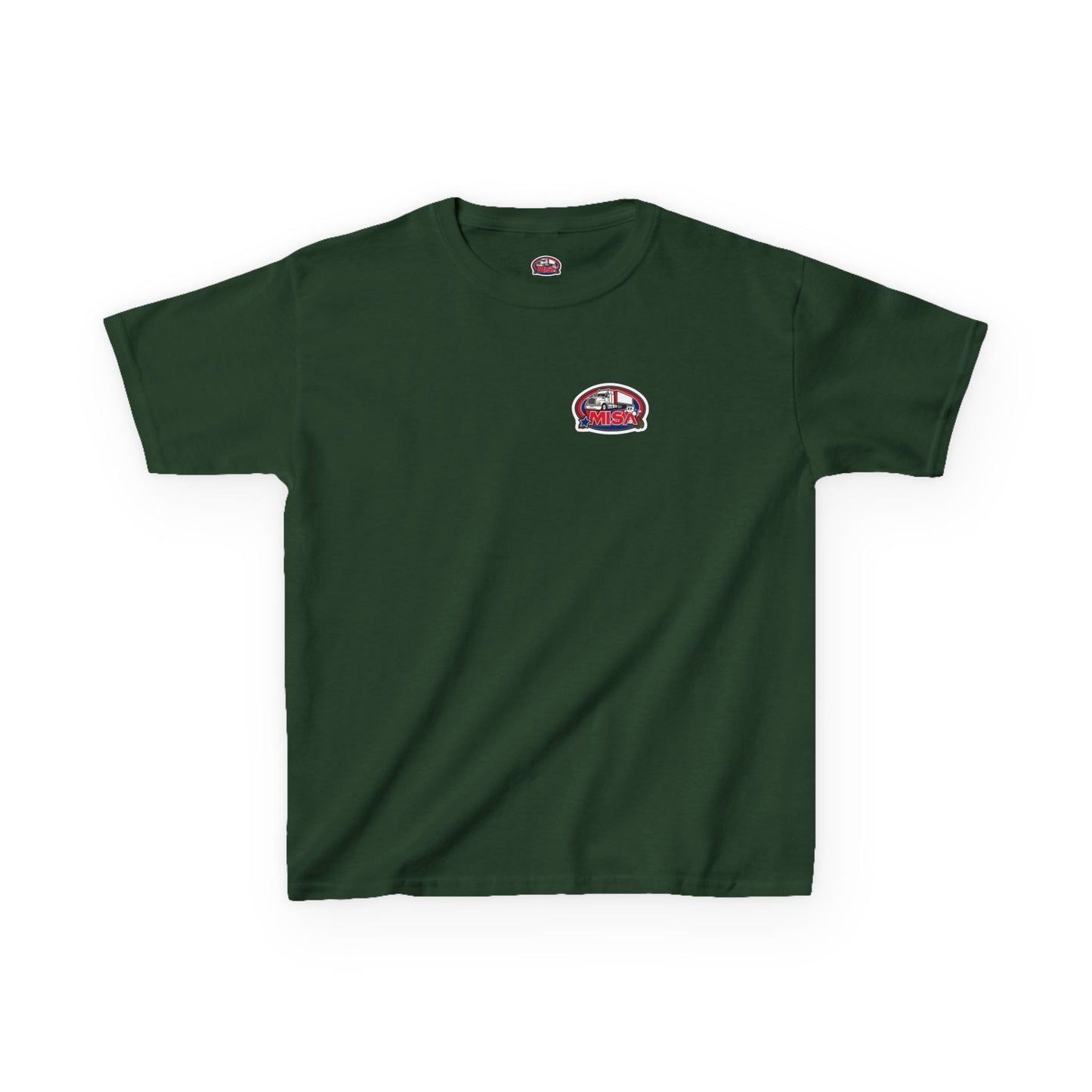 Kids Heavy Cotton Tee - Humorous Truck Parking Tee for Young Adventurers