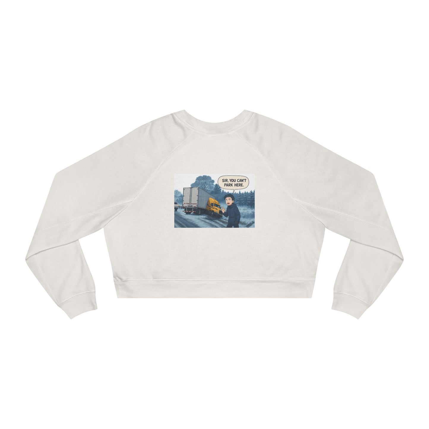 Cozy Women's Cropped Fleece Pullover with Fun Graphic Design | Sir