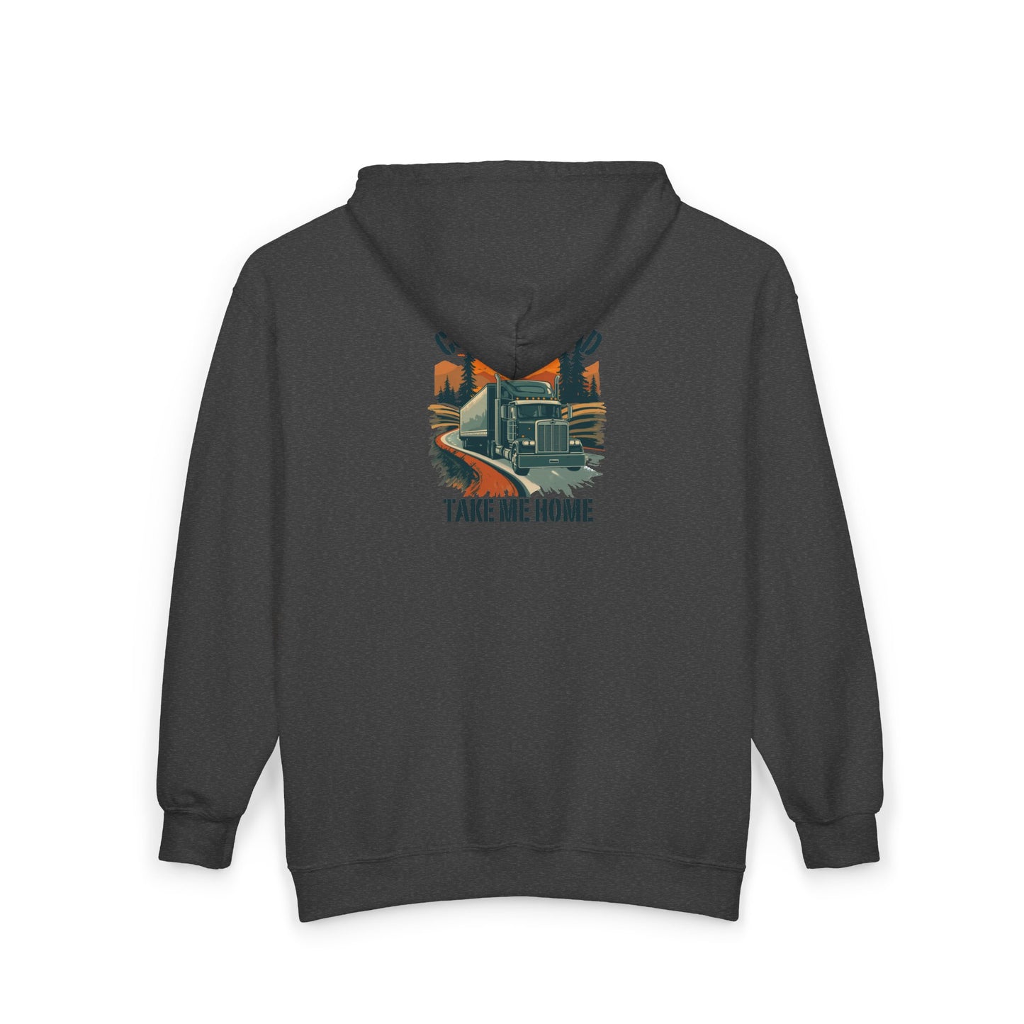 Full-Zip Hoodie — Pacific Coast Train Scenery Graphic