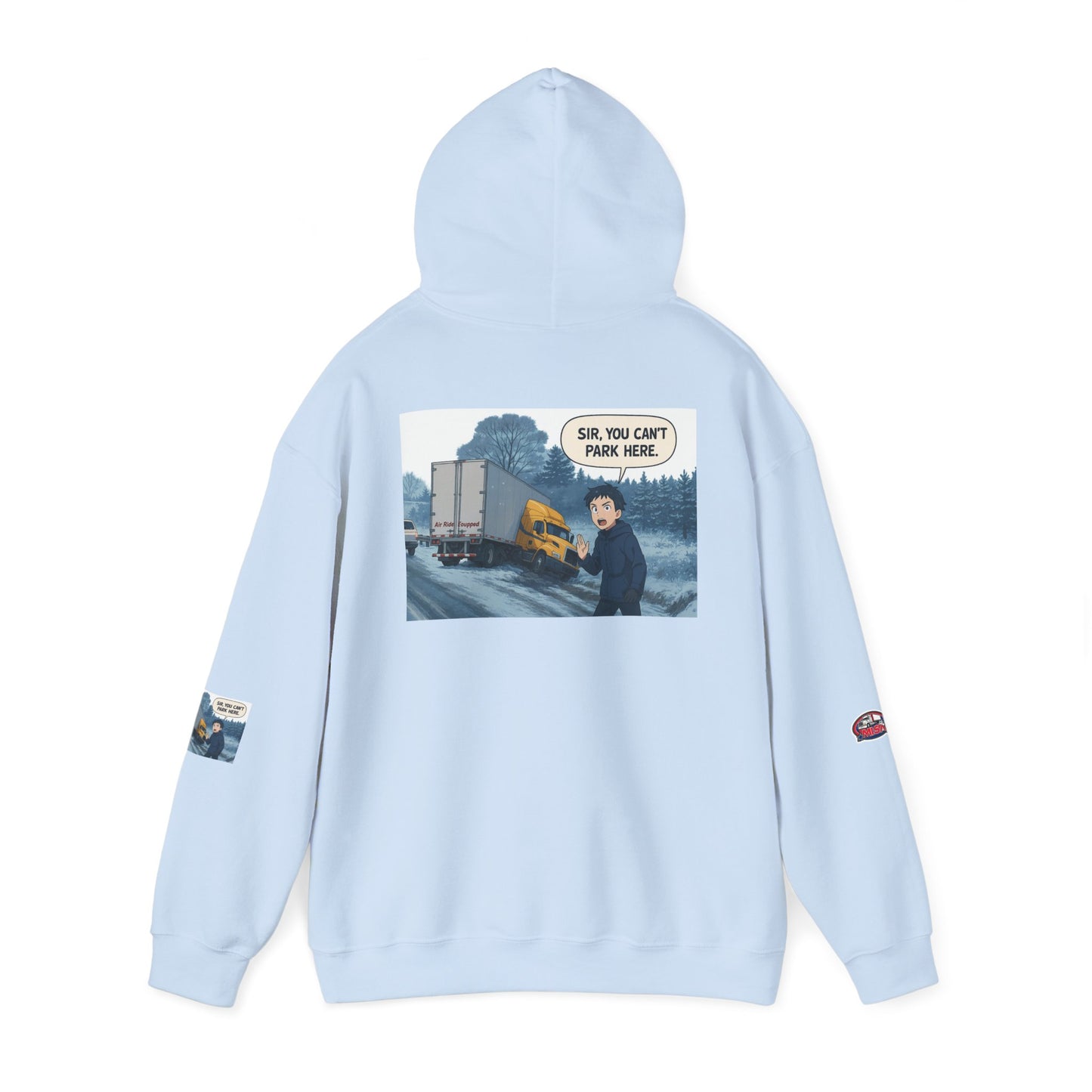 Funny Unisex Heavy Blend™ Hooded Sweatshirt - "You Can't Park Here" Design