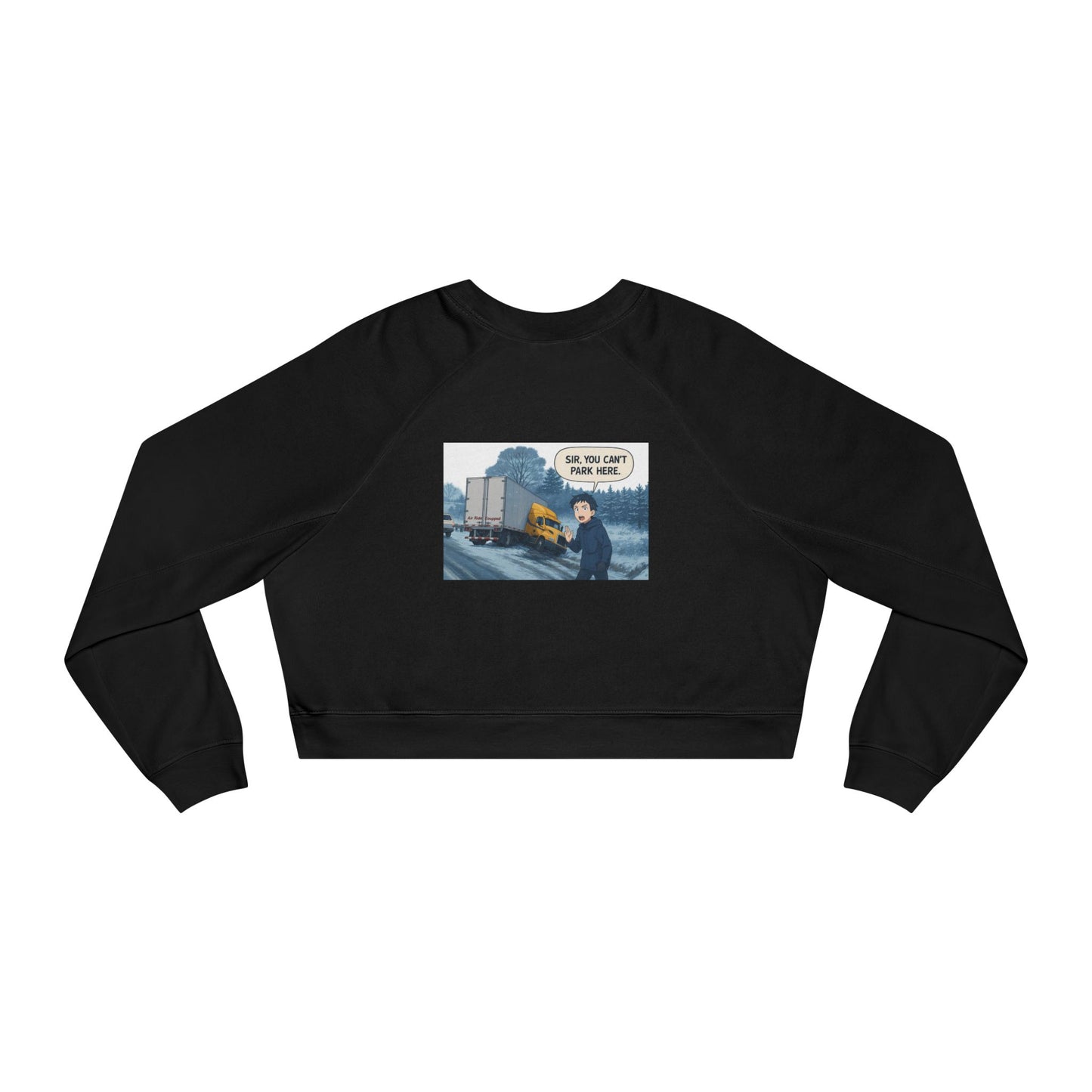 Cozy Women's Cropped Fleece Pullover with Fun Graphic Design | Sir