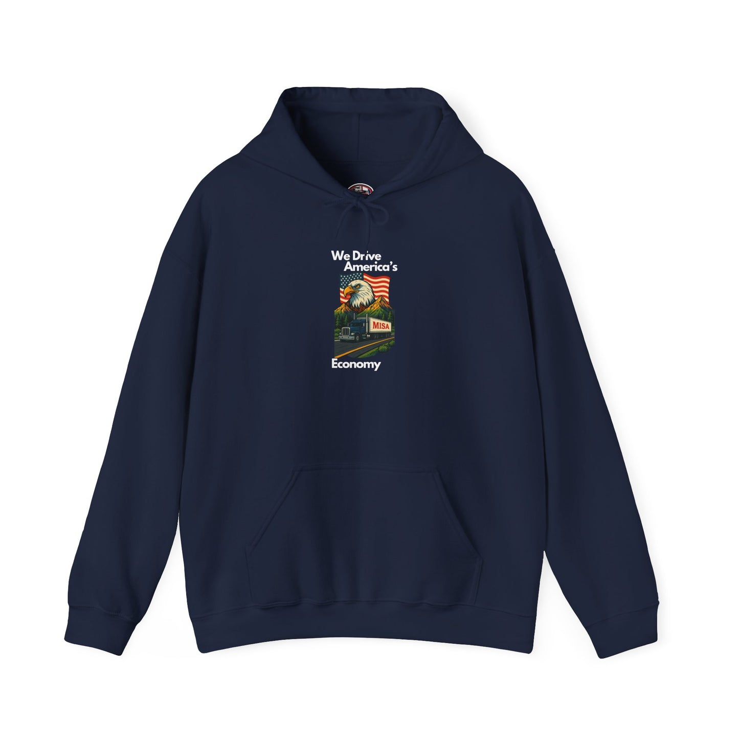 Iconic Vintage Flag Hoodie - Unisex Heavy Blend Sweatshirt We Drive