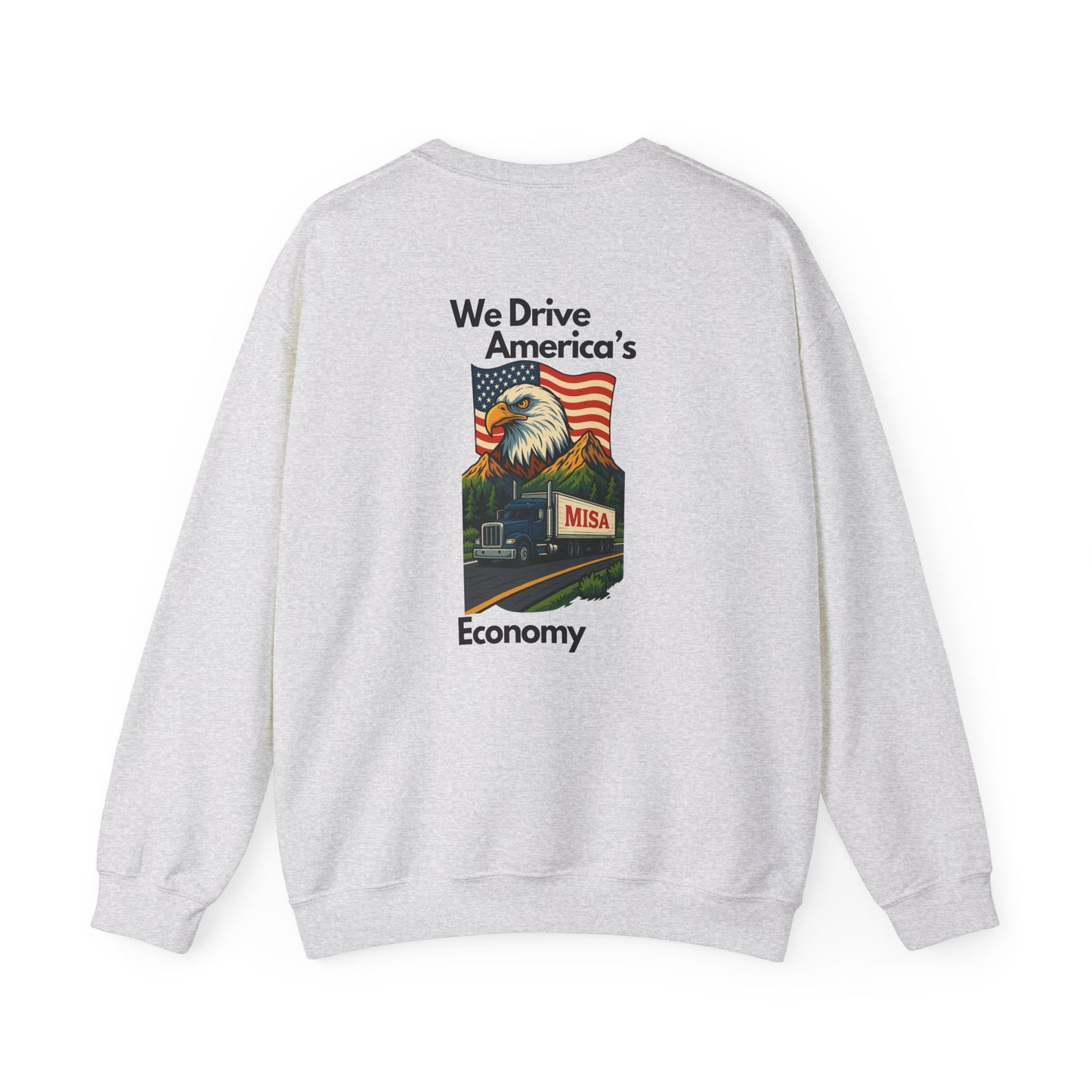 Patriotic Unisex Crewneck Sweatshirt - 'We Drive America's Economy' Design