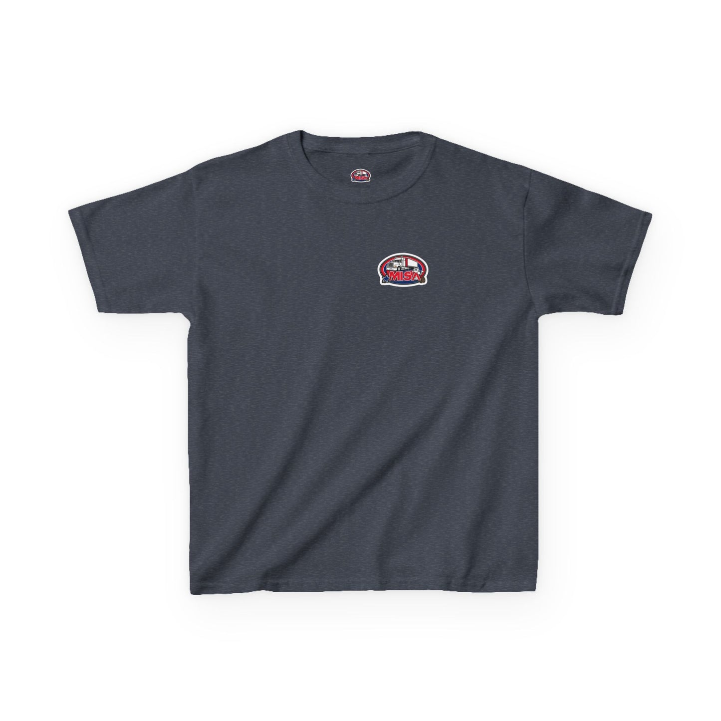 Kids Heavy Cotton Tee - Humorous Truck Parking Tee for Young Adventurers