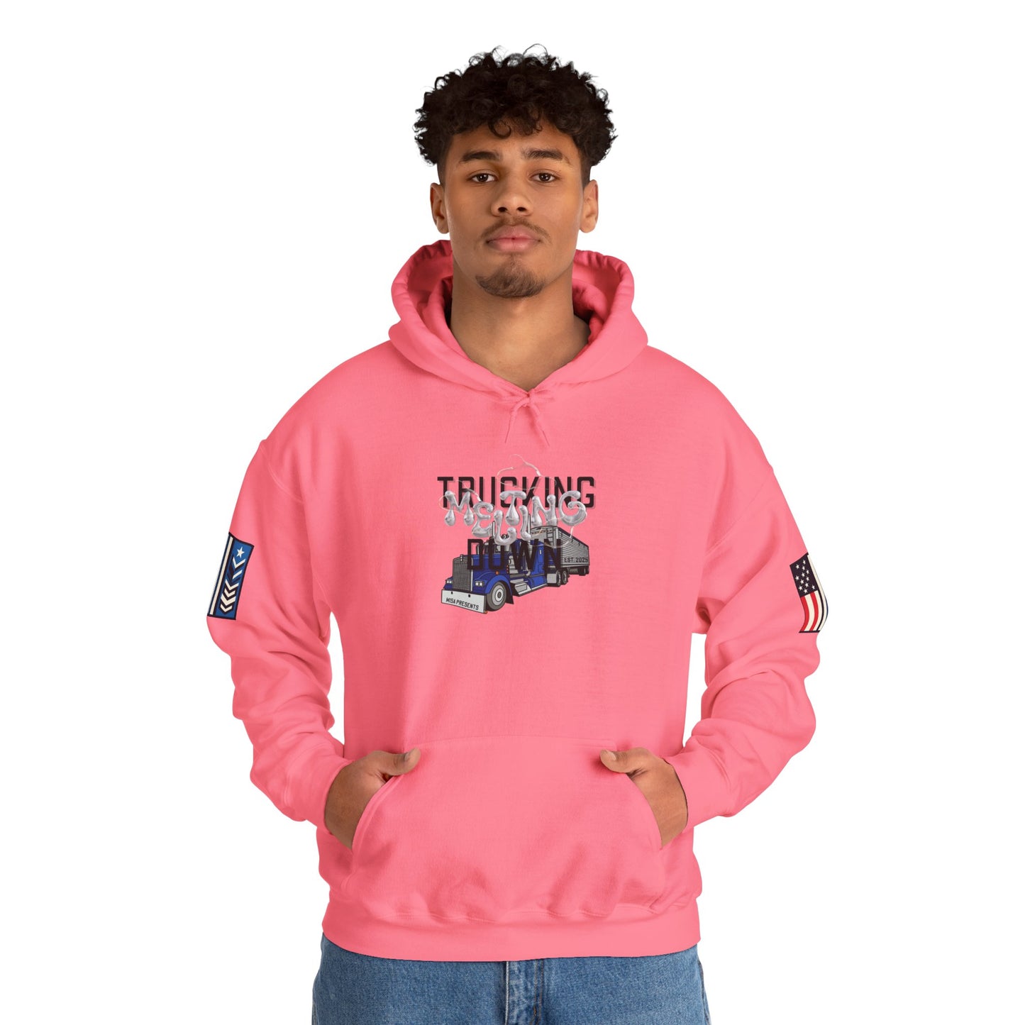 Melting Down Unisex Hoodie - Trucking Design