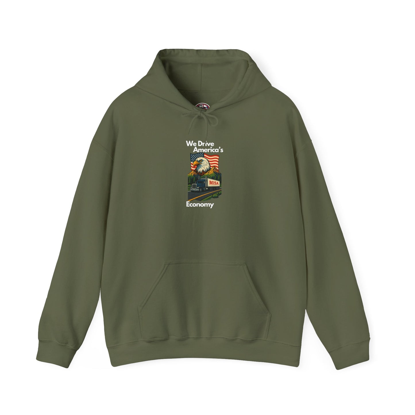 Iconic Vintage Flag Hoodie - Unisex Heavy Blend Sweatshirt We Drive