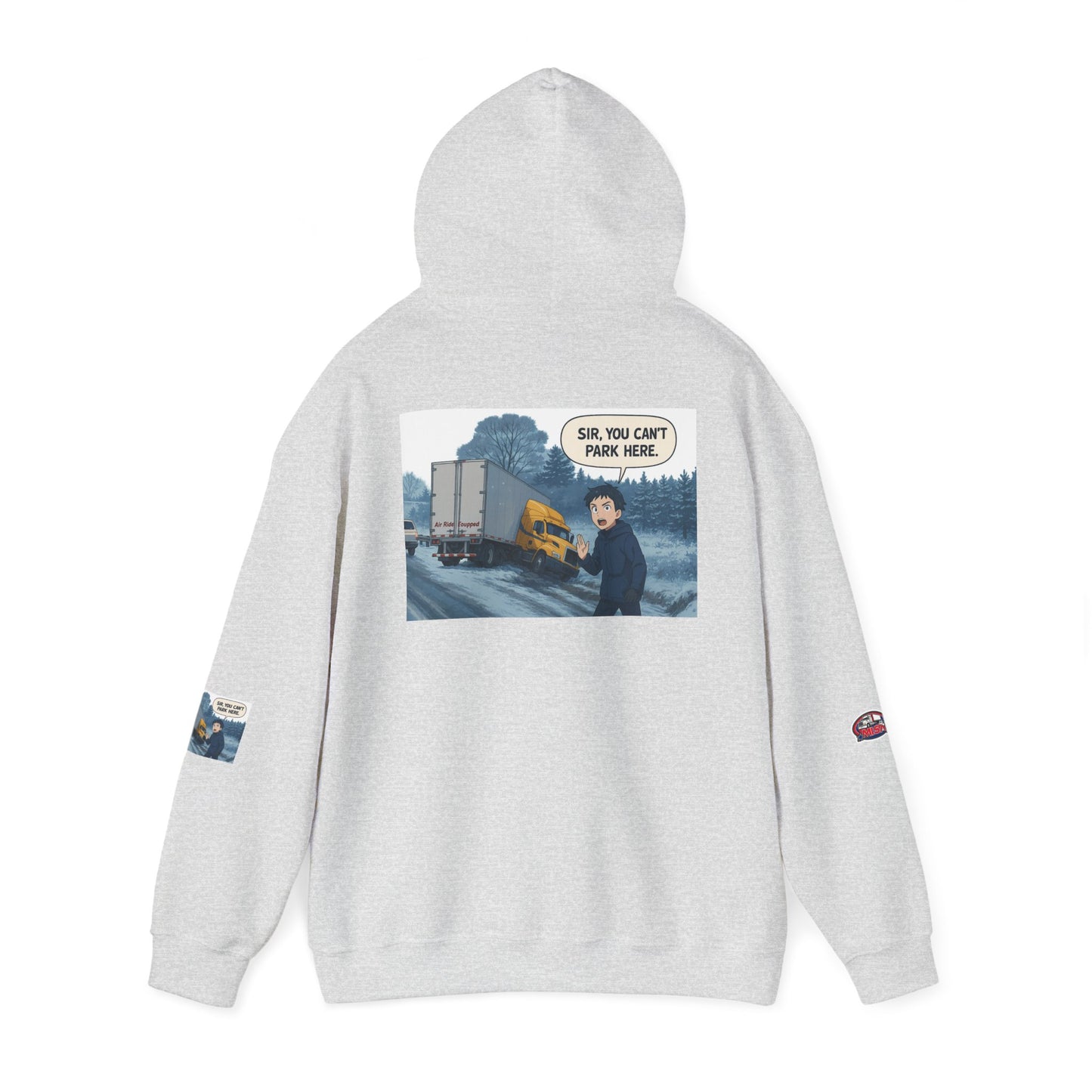 Funny Unisex Heavy Blend™ Hooded Sweatshirt - "You Can't Park Here" Design
