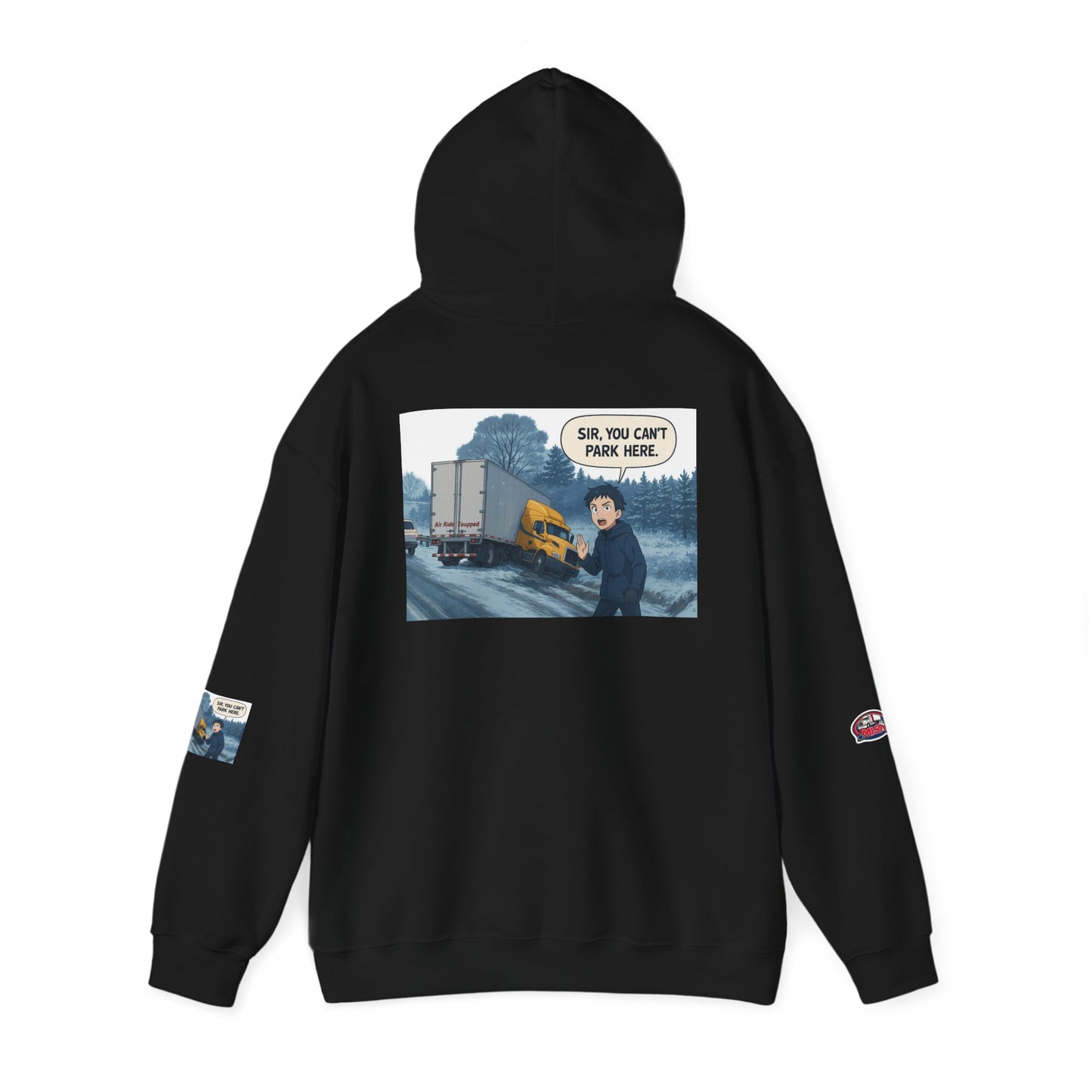 Funny Unisex Heavy Blend™ Hooded Sweatshirt - "You Can't Park Here" Design