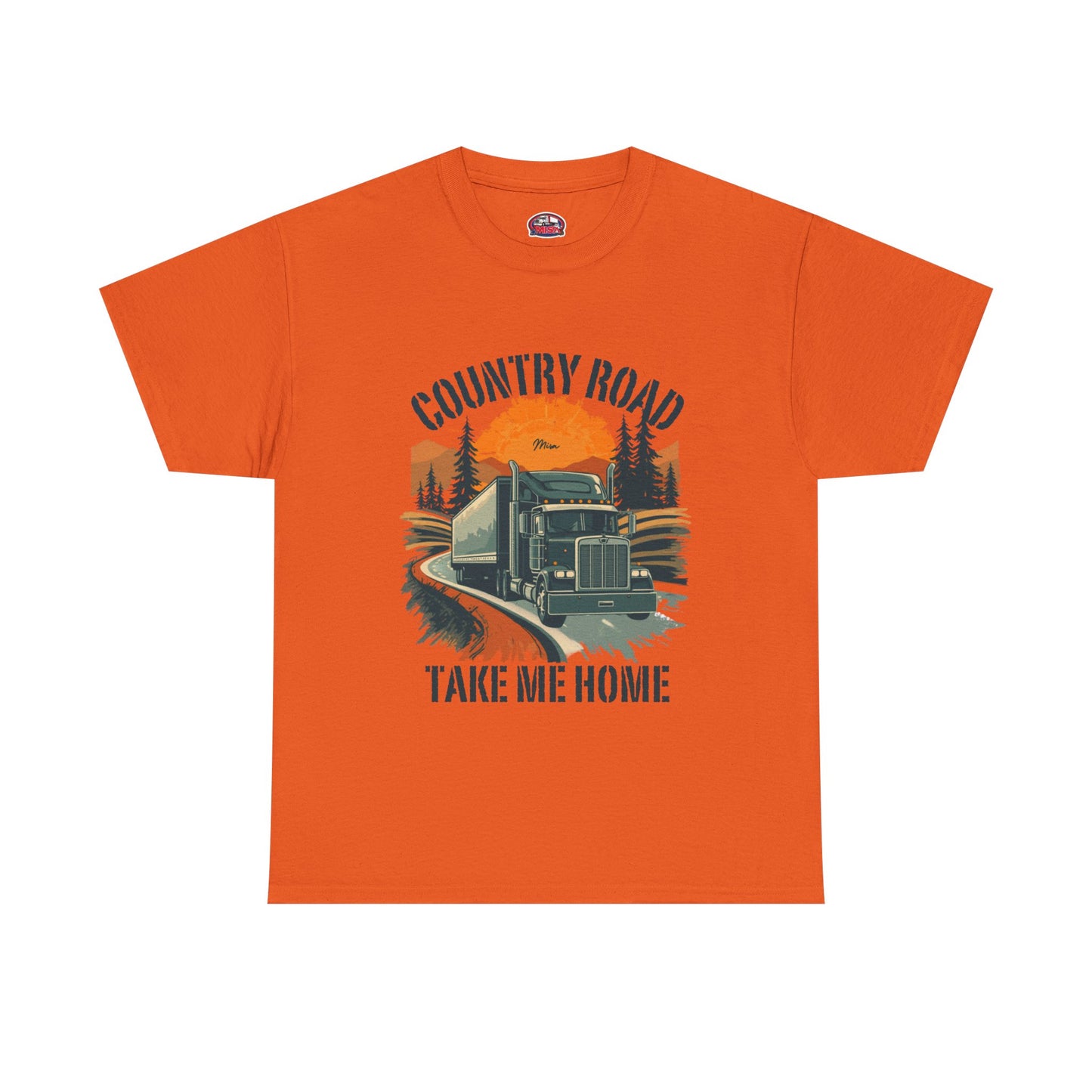 Country Road Truck Tee — "Country Road Take Me Home" Vintage Semi-Truck T-Shirt