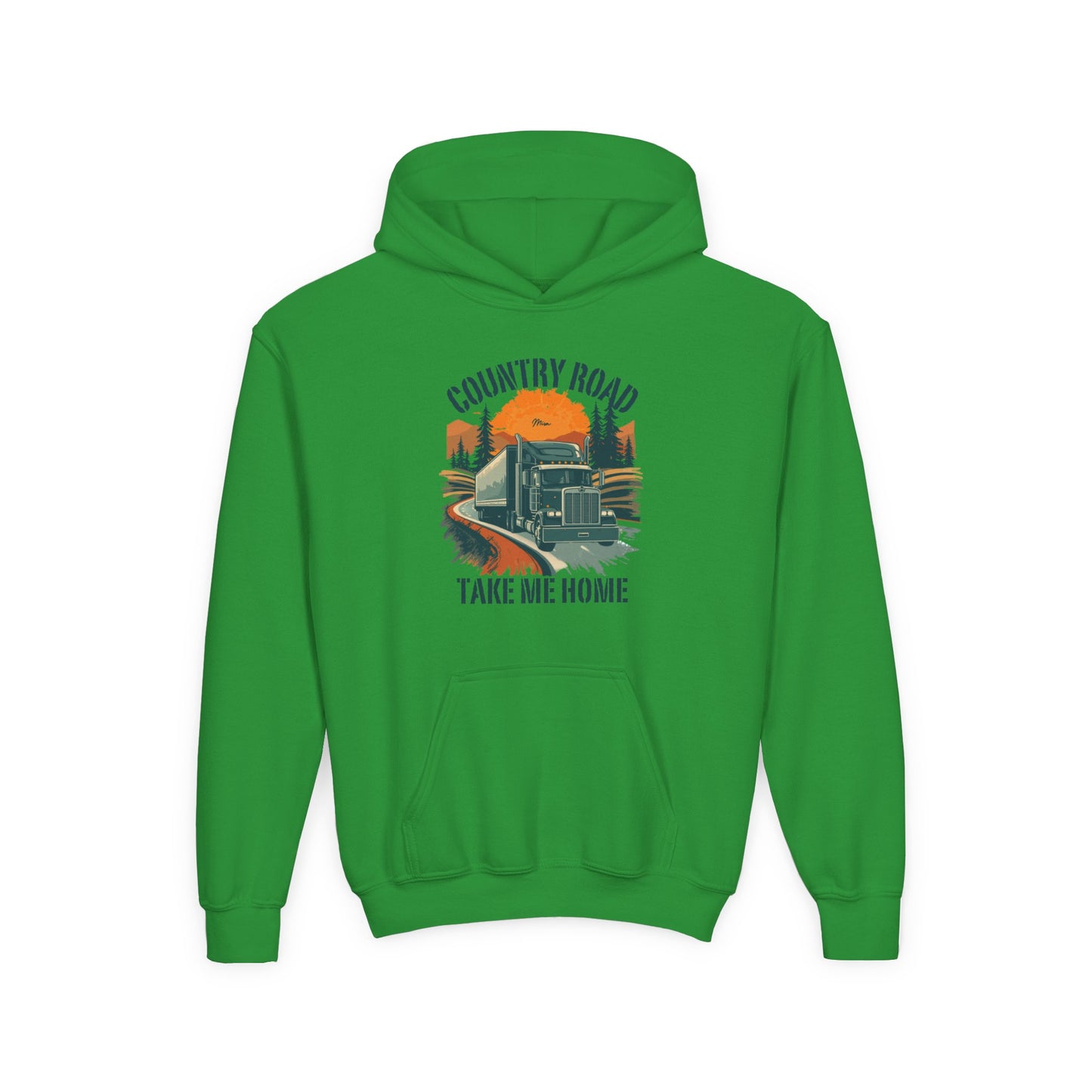 Youth Hoodie - "Country Road Take Me Home" Vintage Truck Graphic