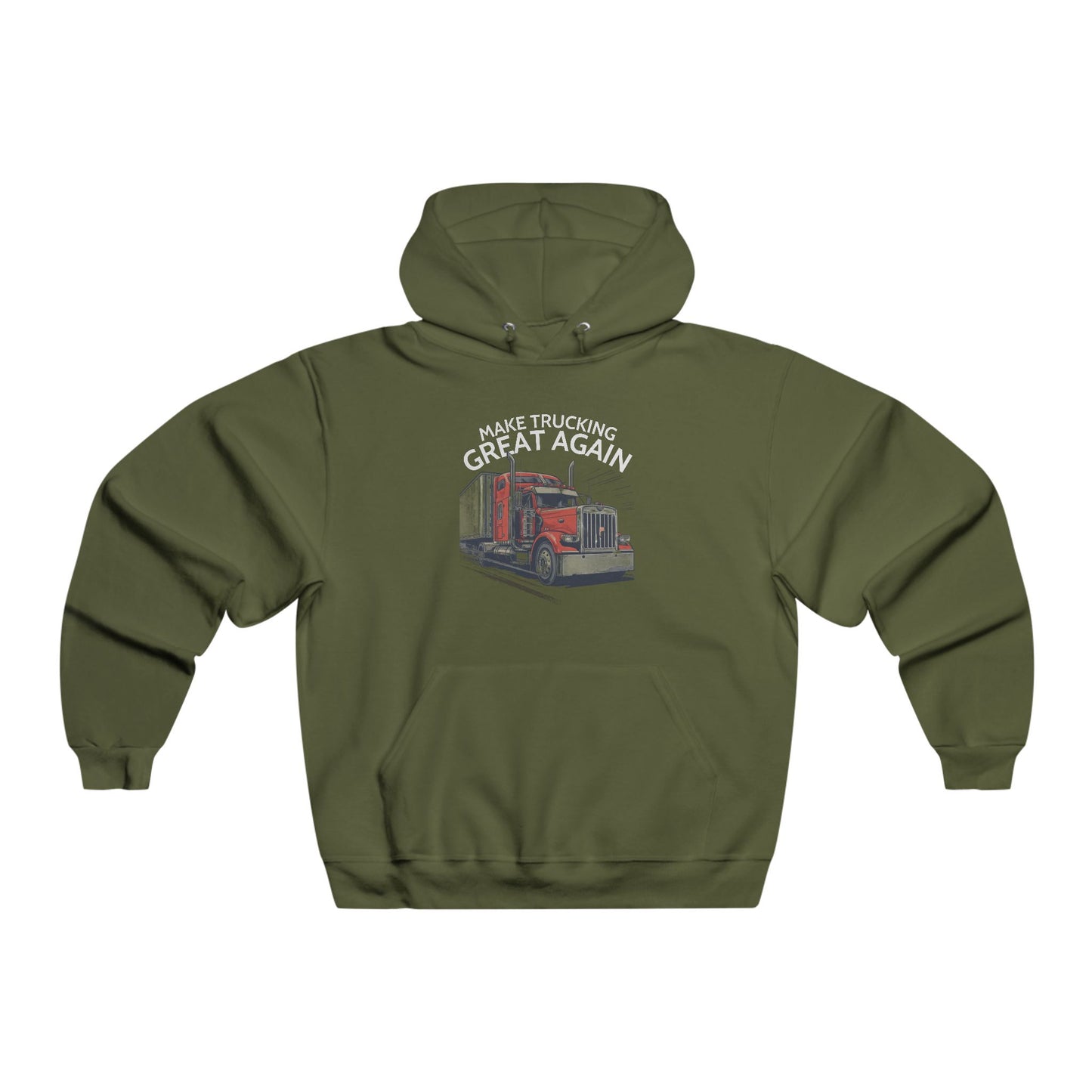 Trucking Great Again Hoodie — Vintage Semi-Truck Graphic Pullover