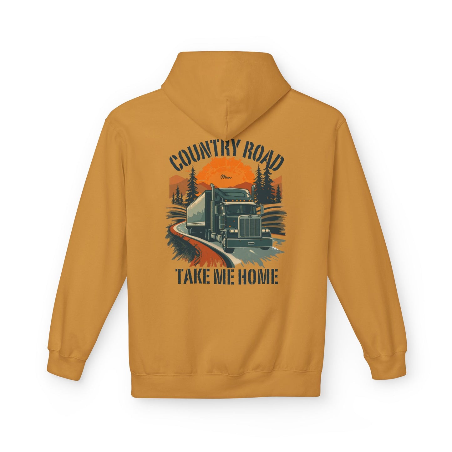 Hoodie — "Country Road Take Me Home" Trucking Graphic Hoodie
