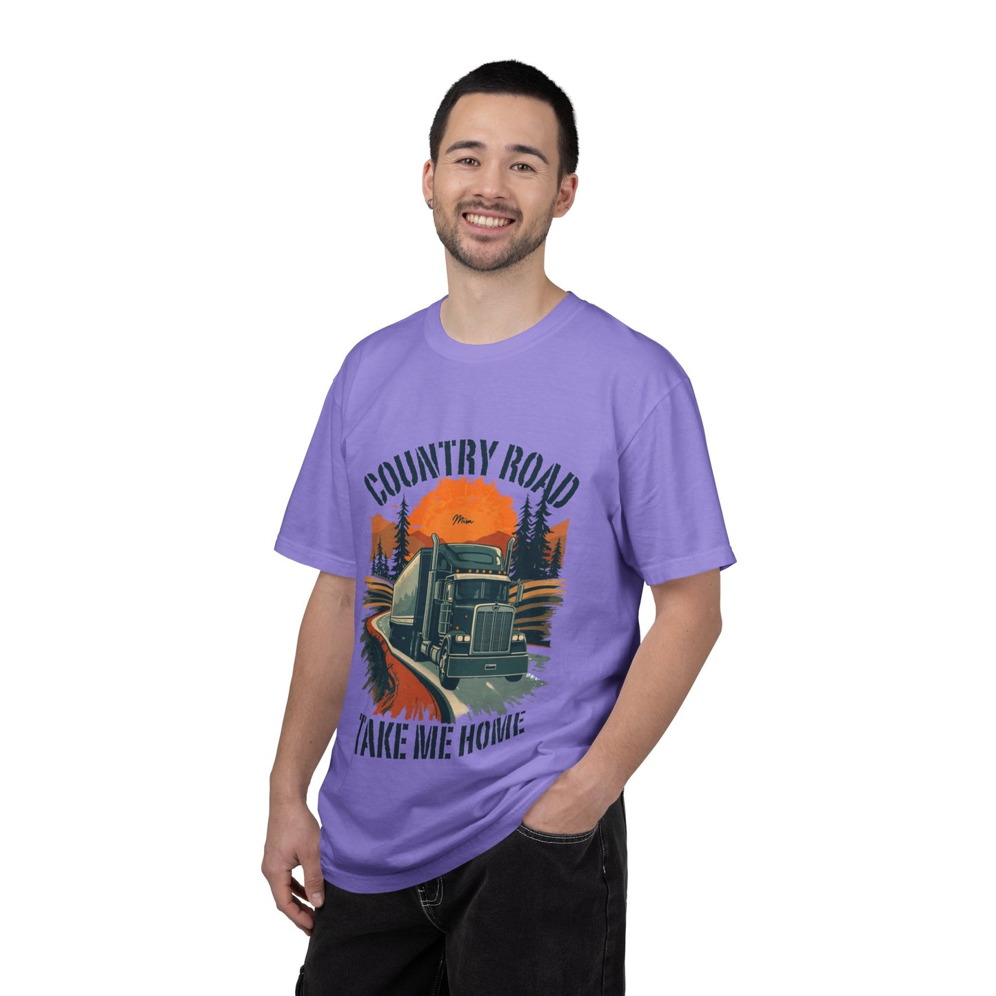 Country Road Truck Tee — "Take Me Home" Vintage Semi-Truck T-Shirt