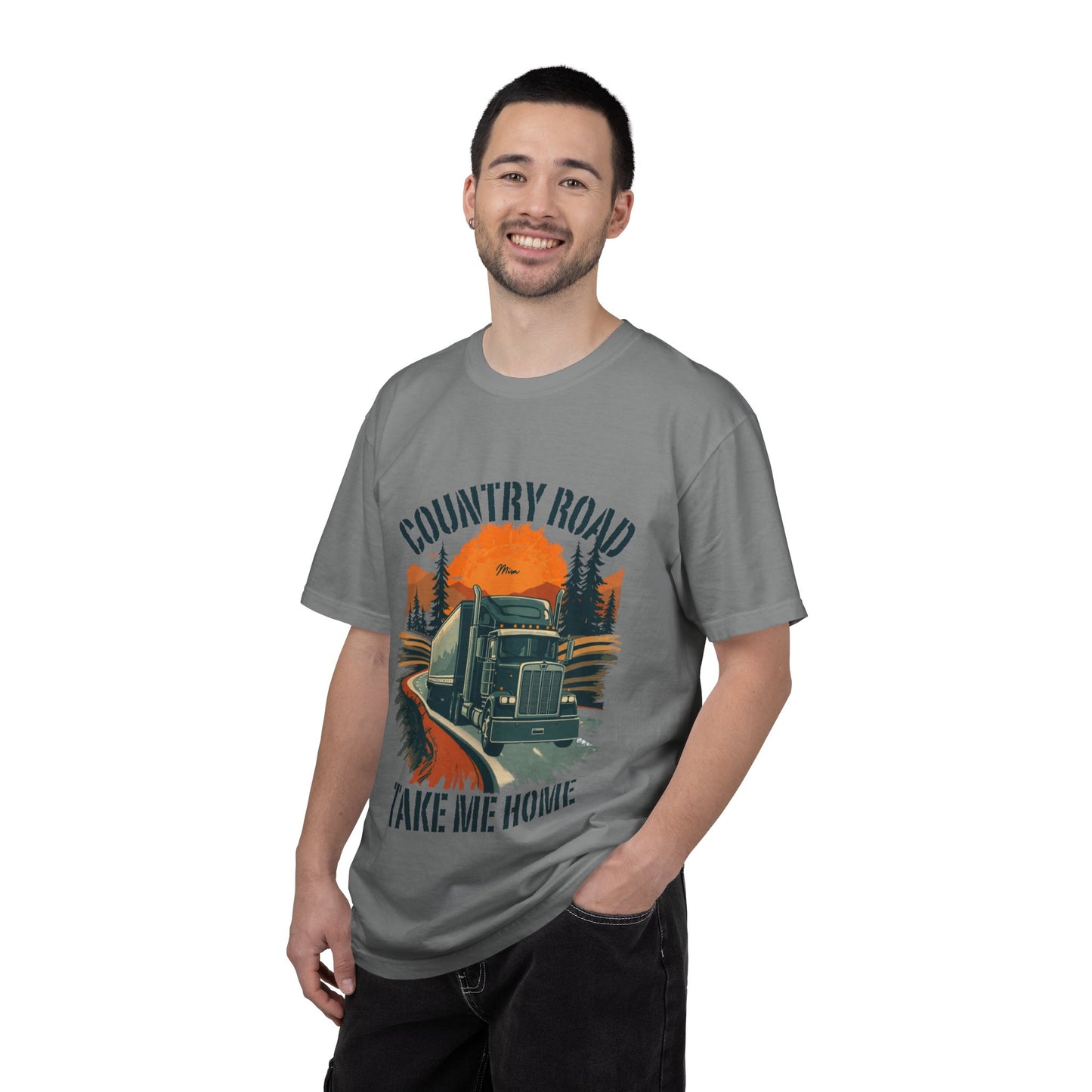 Country Road Truck Tee — "Take Me Home" Vintage Semi-Truck T-Shirt