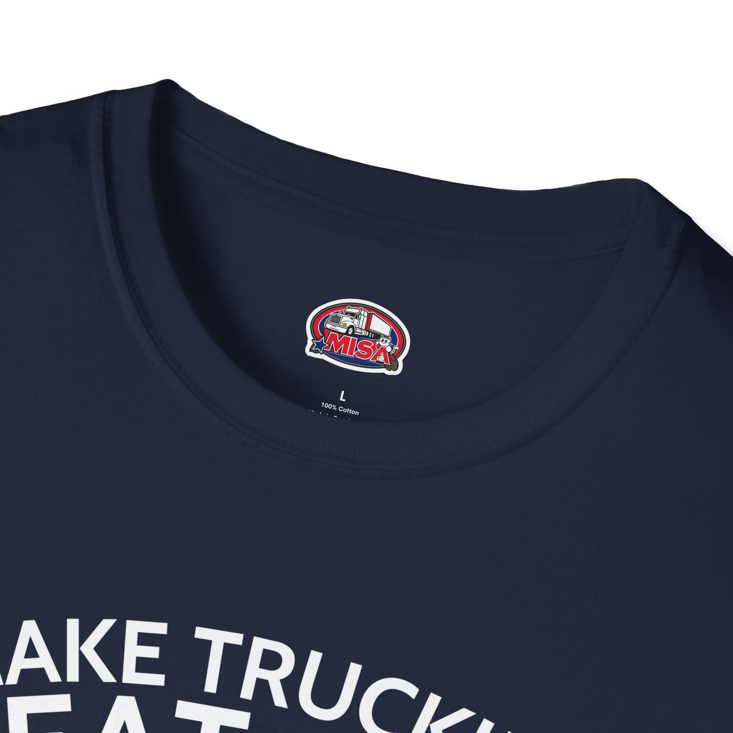 Make Trucking Great Again T-Shirt — Vintage Red Semi Truck Graphic Tee