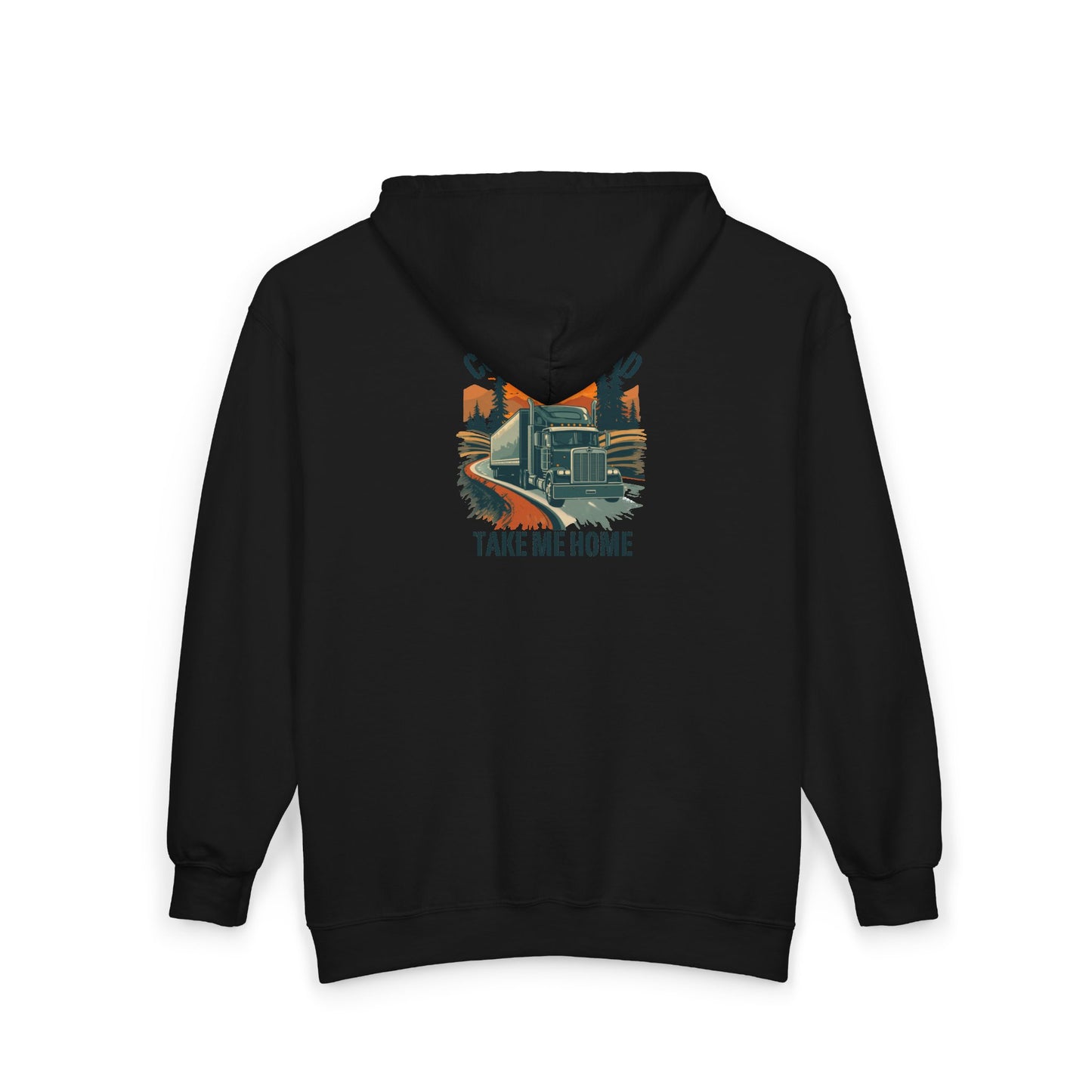 Full-Zip Hoodie — Pacific Coast Train Scenery Graphic