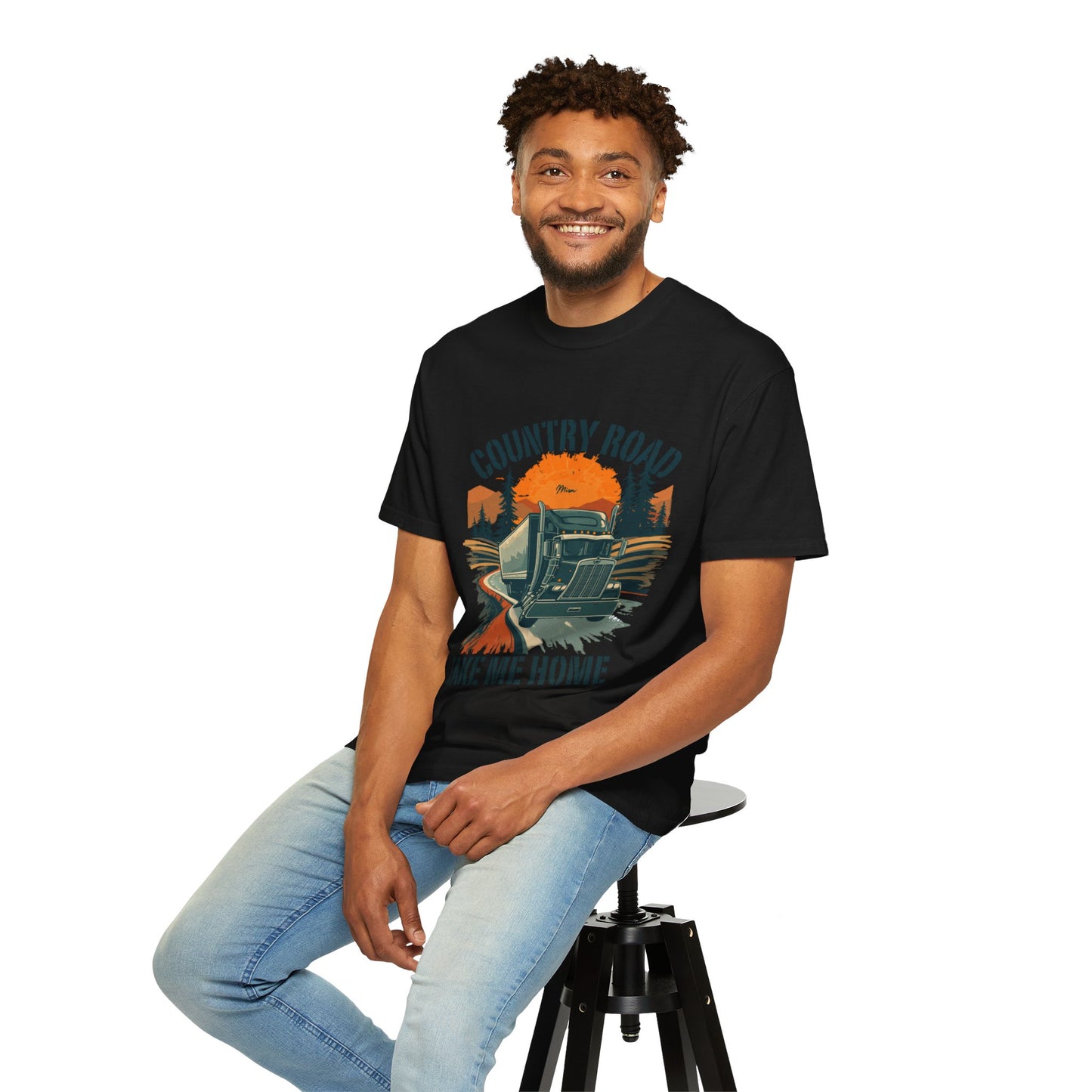 Country Road Truck Tee — "Take Me Home" Vintage Semi-Truck T-Shirt