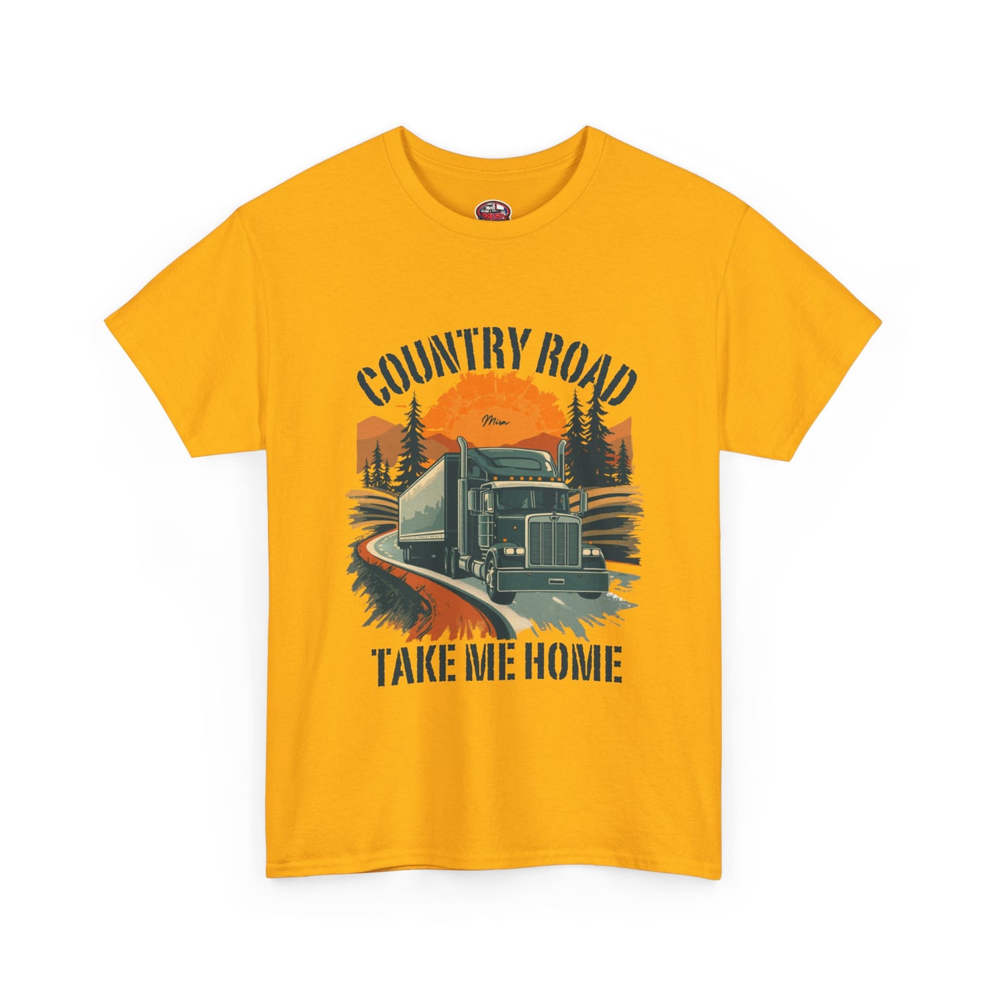 Country Road Truck Tee — "Country Road Take Me Home" Vintage Semi-Truck T-Shirt