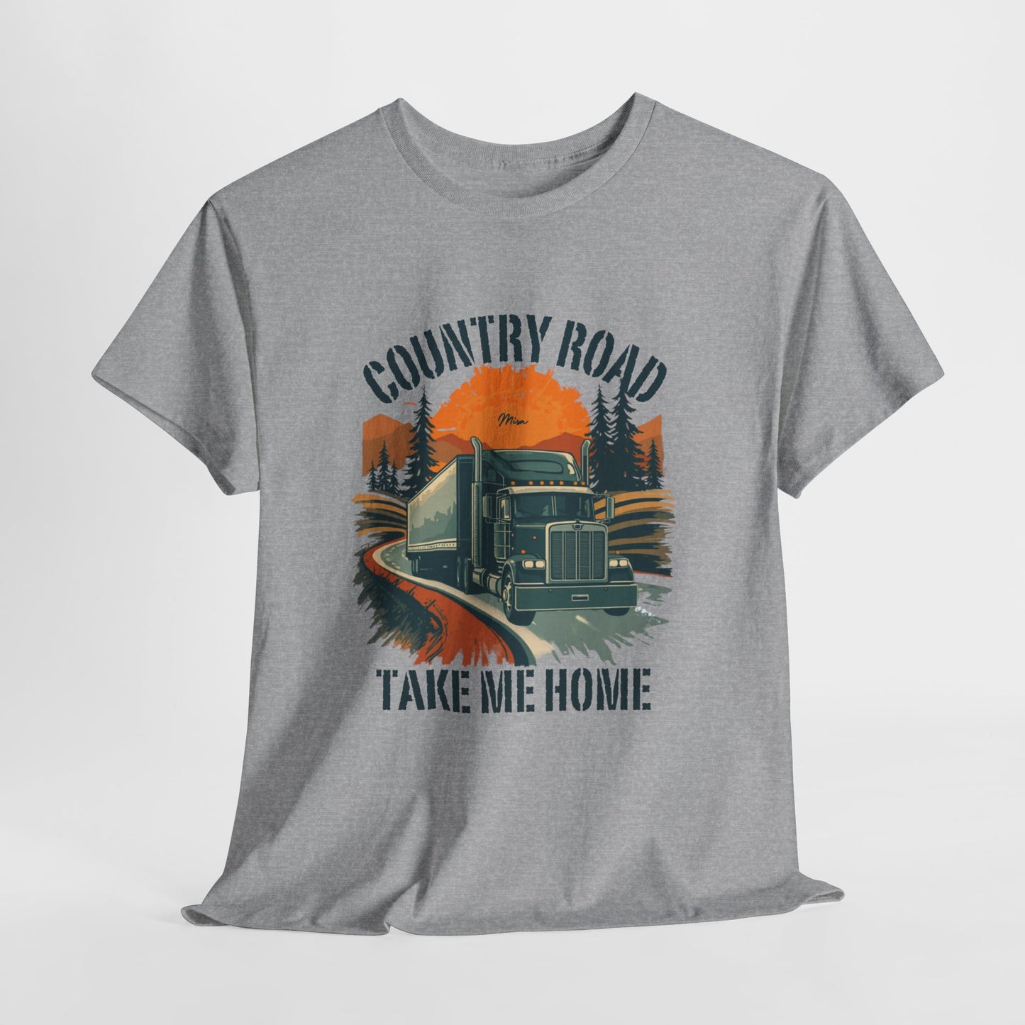 Country Road Truck Tee — "Country Road Take Me Home" Vintage Semi-Truck T-Shirt