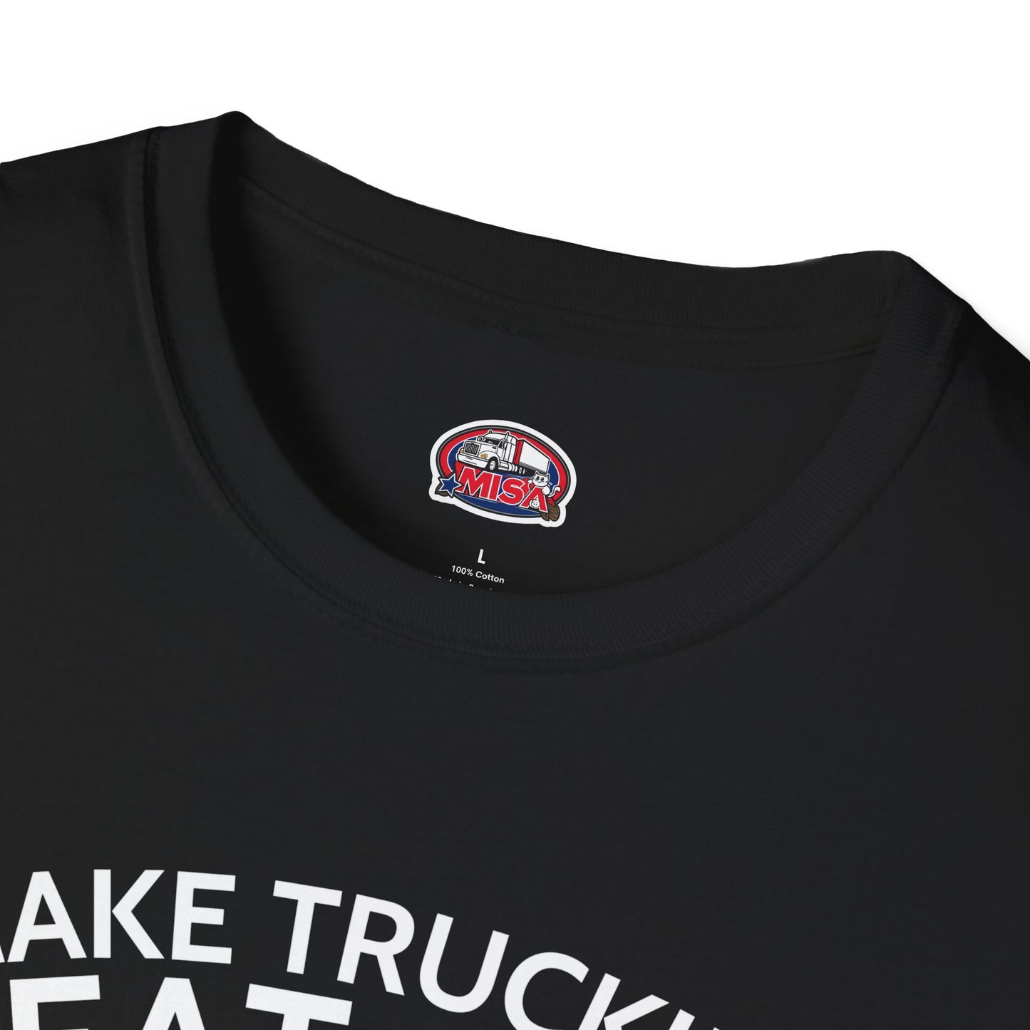 Make Trucking Great Again T-Shirt — Vintage Red Semi Truck Graphic Tee