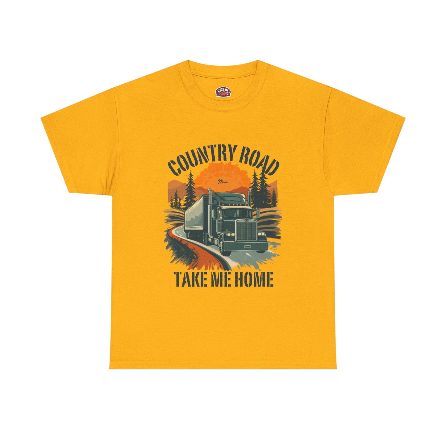 Country Road Truck Tee — "Country Road Take Me Home" Vintage Semi-Truck T-Shirt