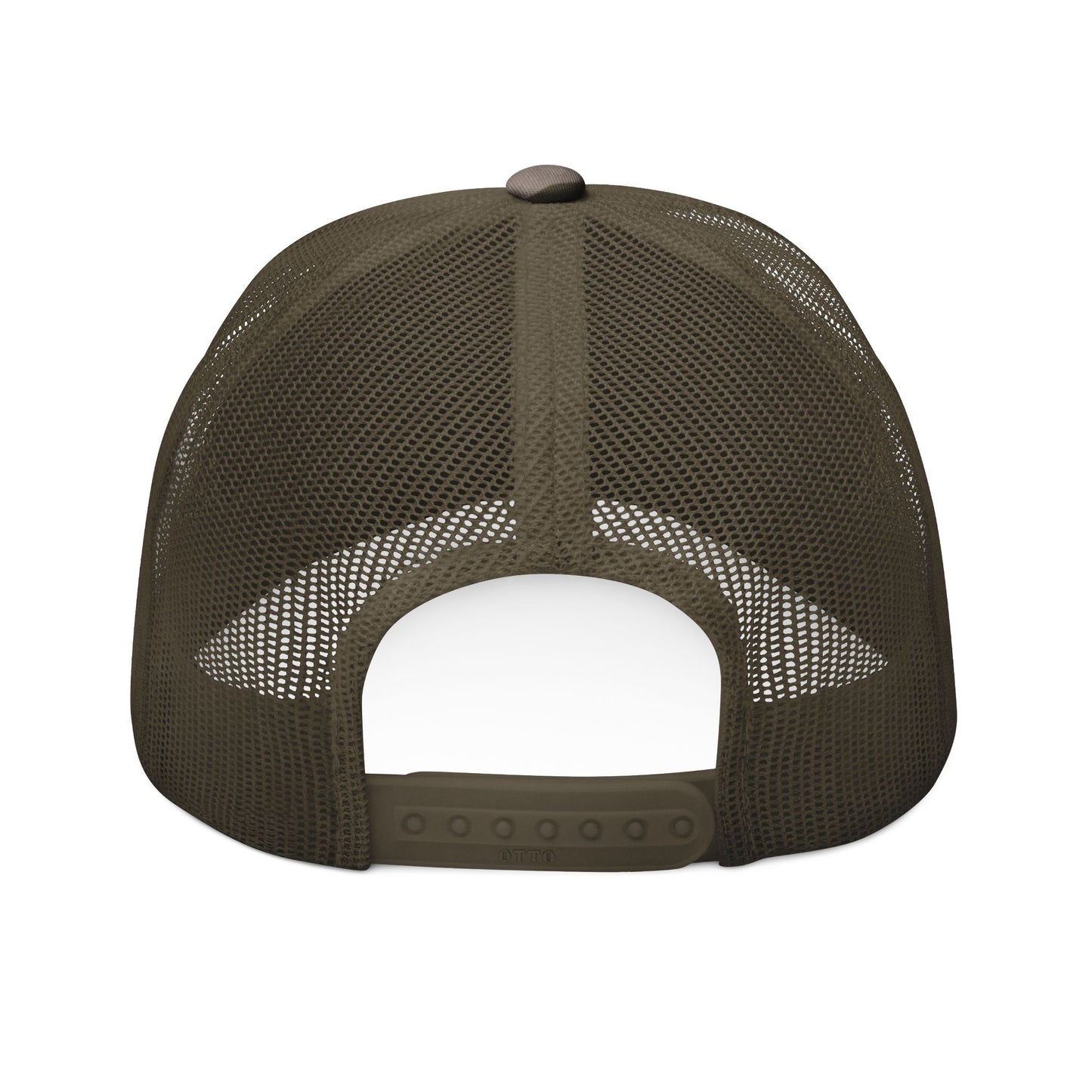 Camo Trucker Hat — "Make Trucking Great Again" Embroidered Mesh Cap