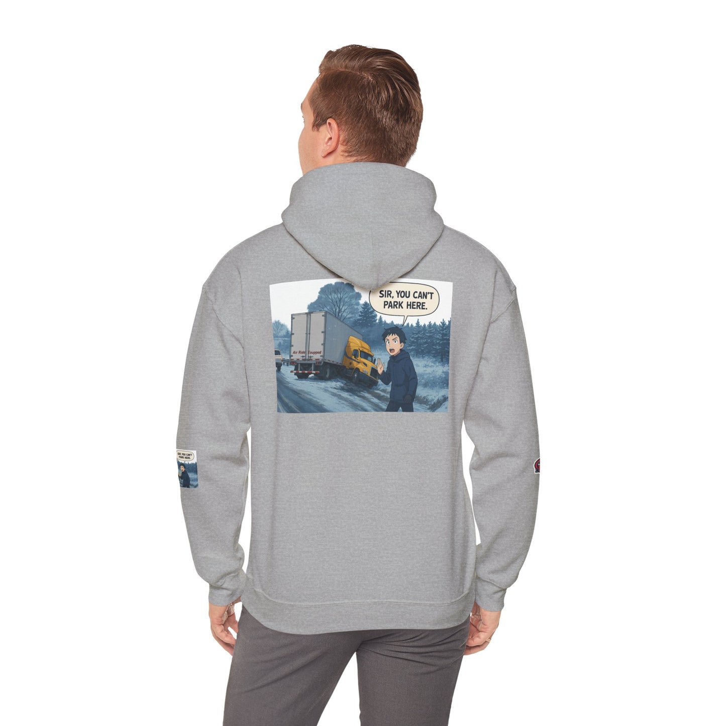 Funny Unisex Heavy Blend™ Hooded Sweatshirt - "You Can't Park Here" Design