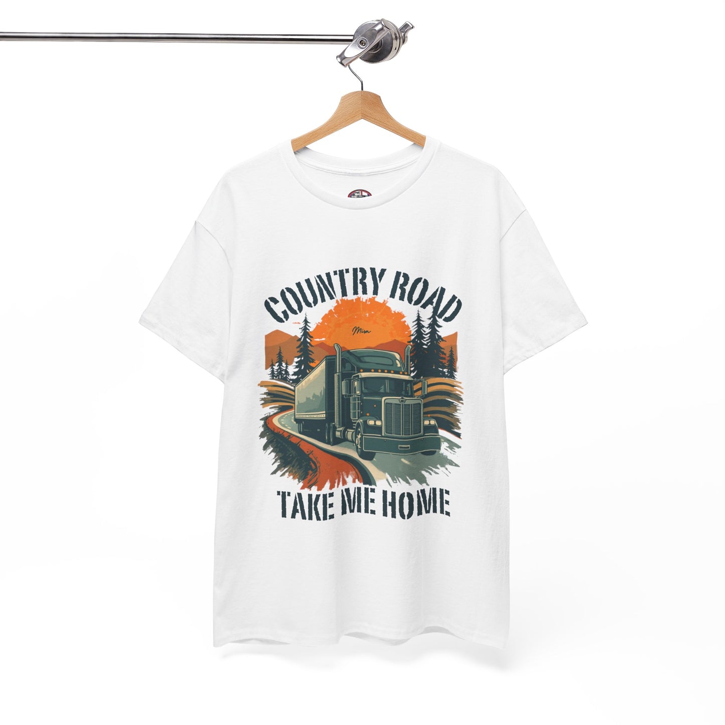 Country Road Truck Tee — "Country Road Take Me Home" Vintage Semi-Truck T-Shirt