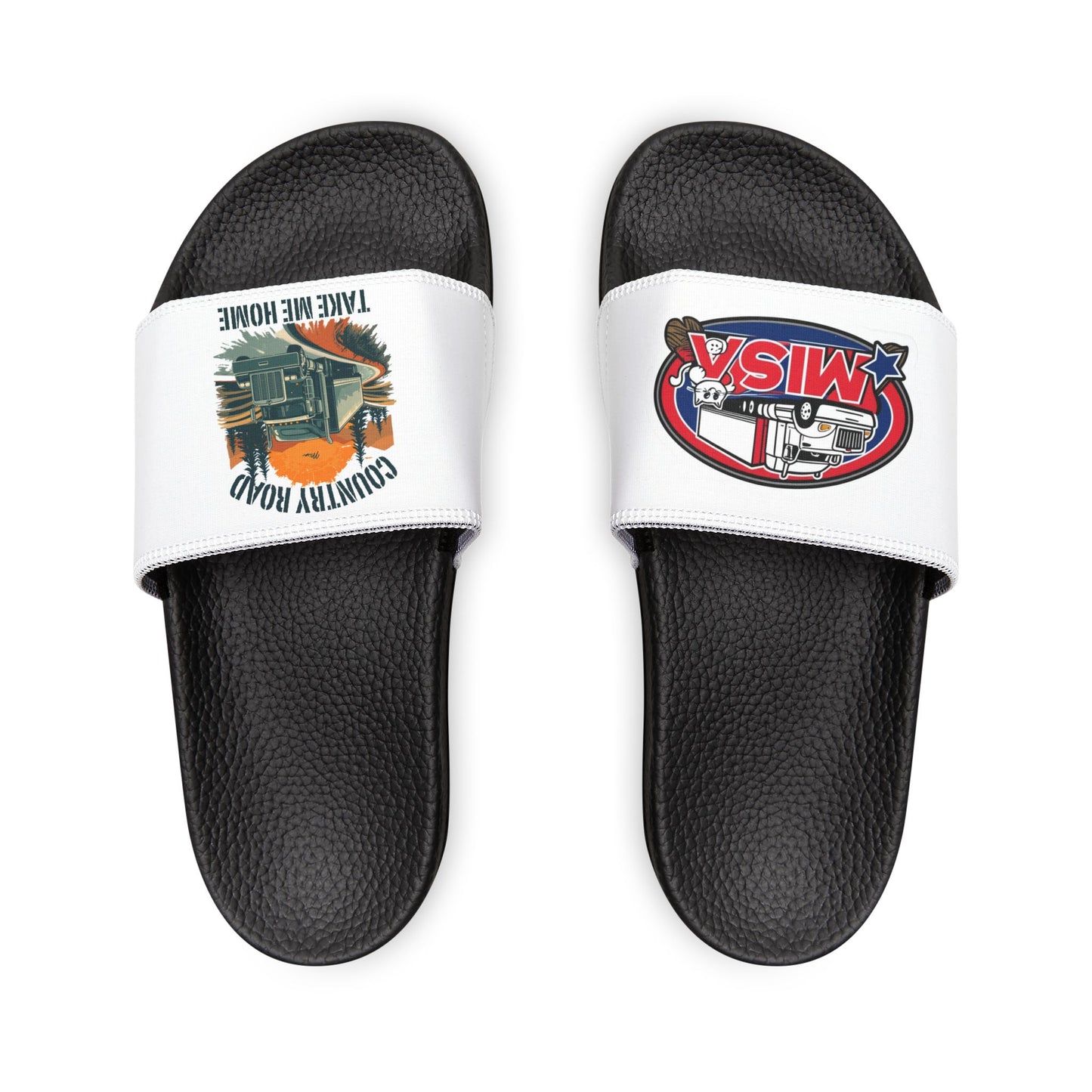 Men's Custom Graphic Slide Sandals — Removable-Strap Personalized Design