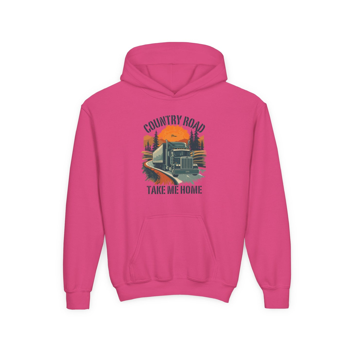 Youth Hoodie - "Country Road Take Me Home" Vintage Truck Graphic