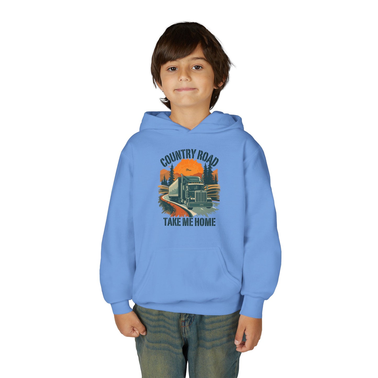 Youth Hoodie - "Country Road Take Me Home" Vintage Truck Graphic