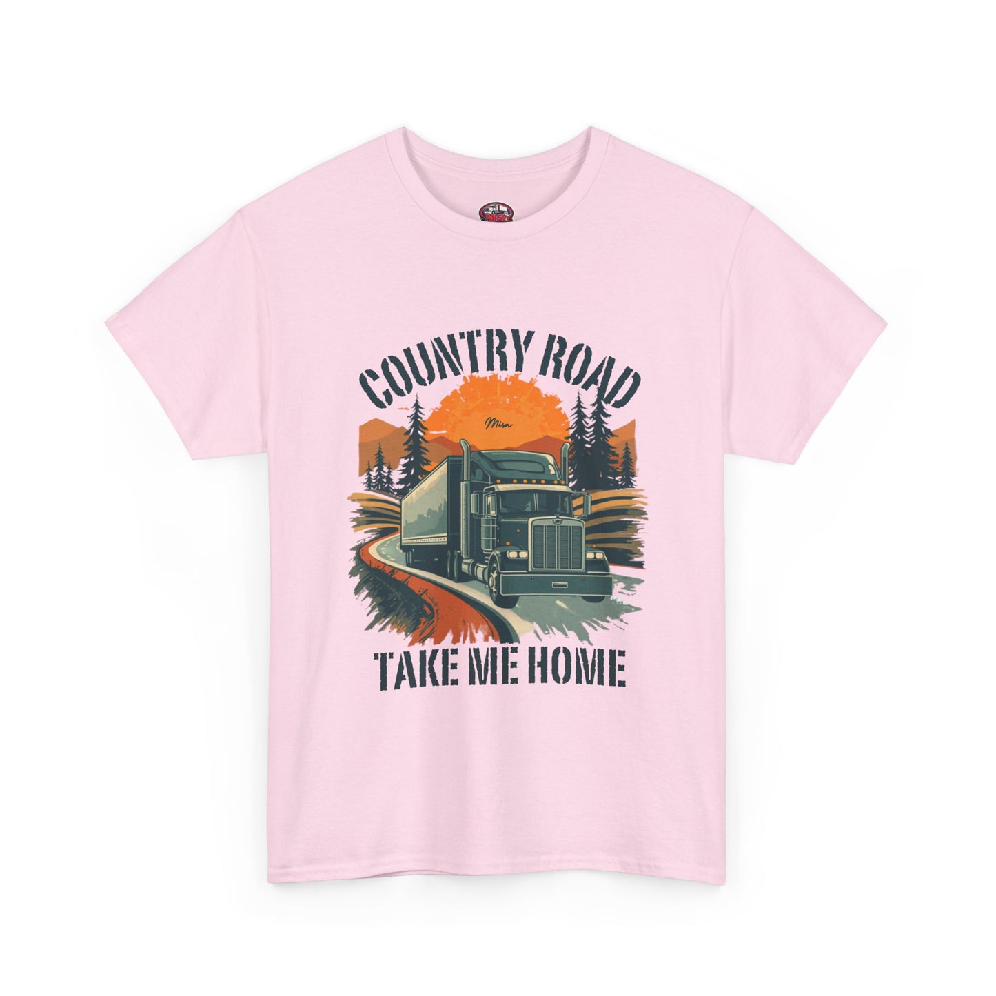 Country Road Truck Tee — "Country Road Take Me Home" Vintage Semi-Truck T-Shirt