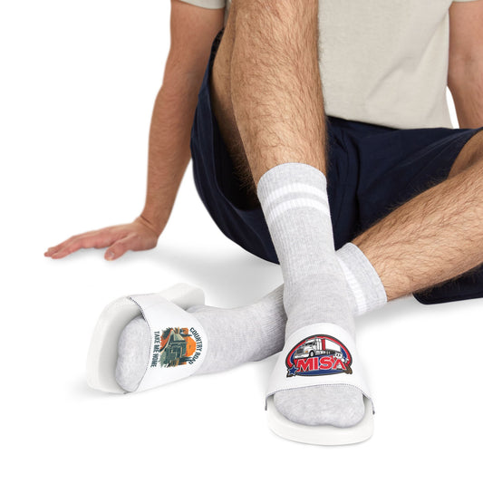 Men's Custom Graphic Slide Sandals — Removable-Strap Personalized Design