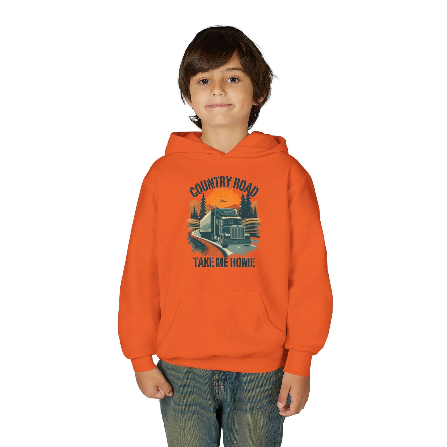 Youth Hoodie - "Country Road Take Me Home" Vintage Truck Graphic